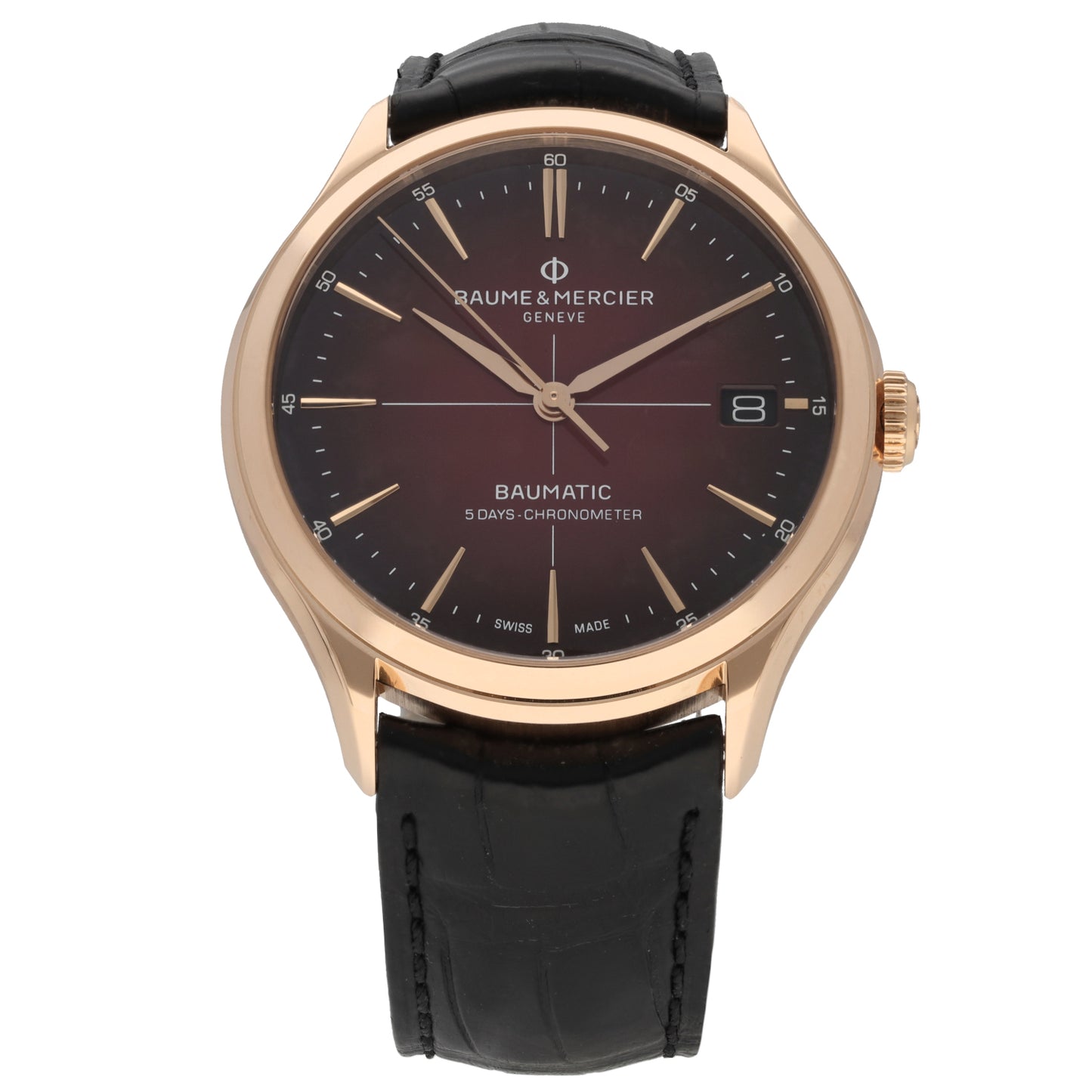 Baume Et Mercier Clifton 65866 38.5mm Rose Gold Watch