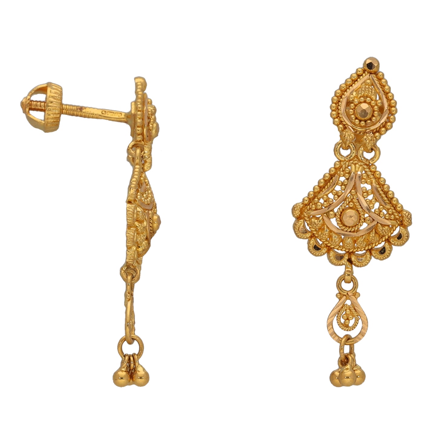 22ct Gold Earrings & Necklace Set
