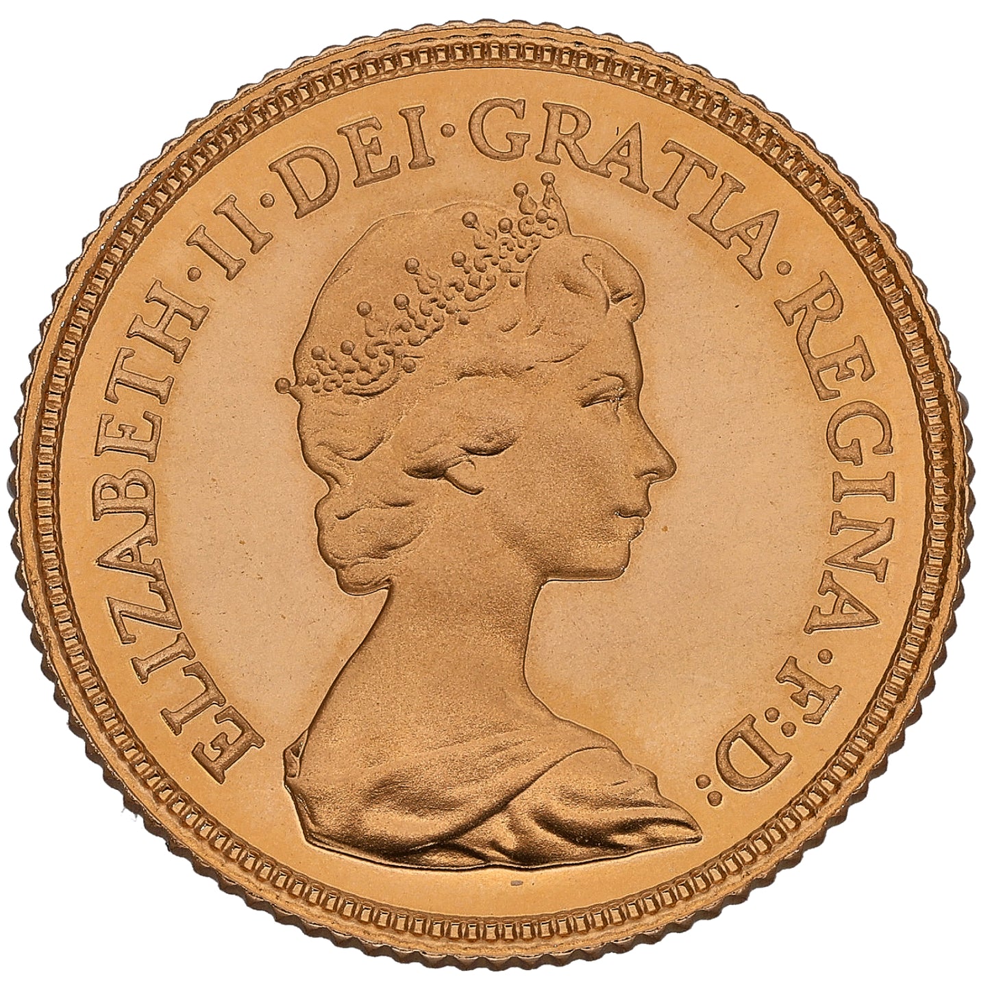22ct Gold Queen Elizabeth II Half Sovereign Coin 1984
