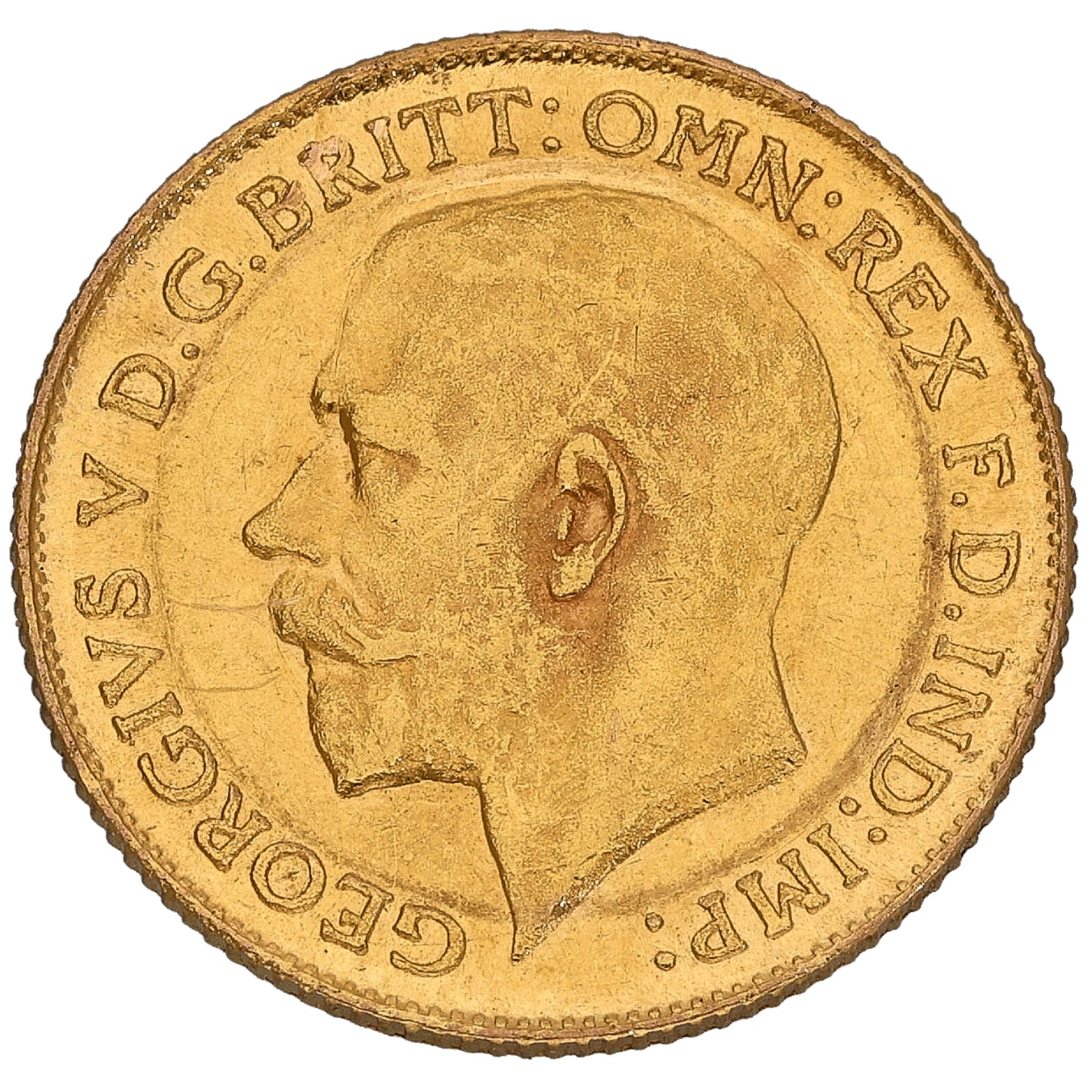22ct Gold King George V Half Sovereign Coin 1915
