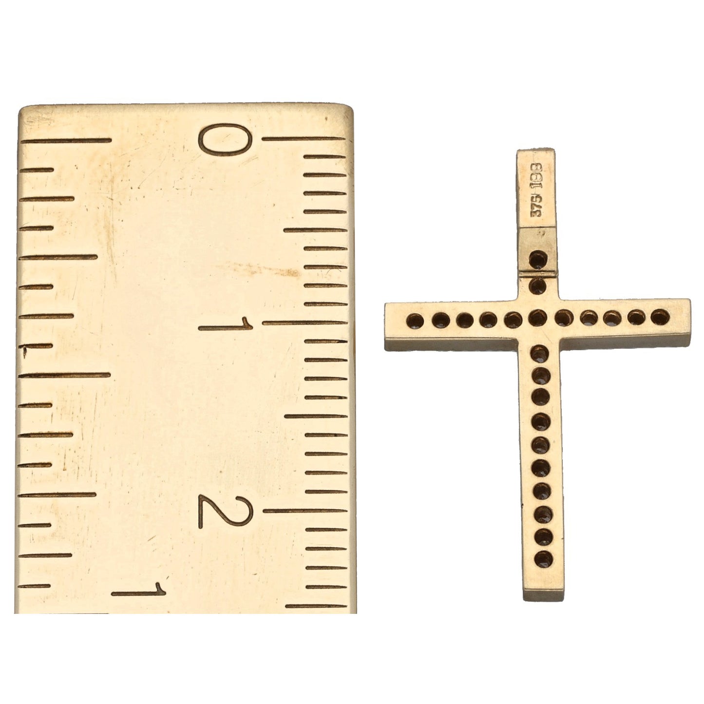 9ct Gold 0.13ct Diamond Cross Pendant