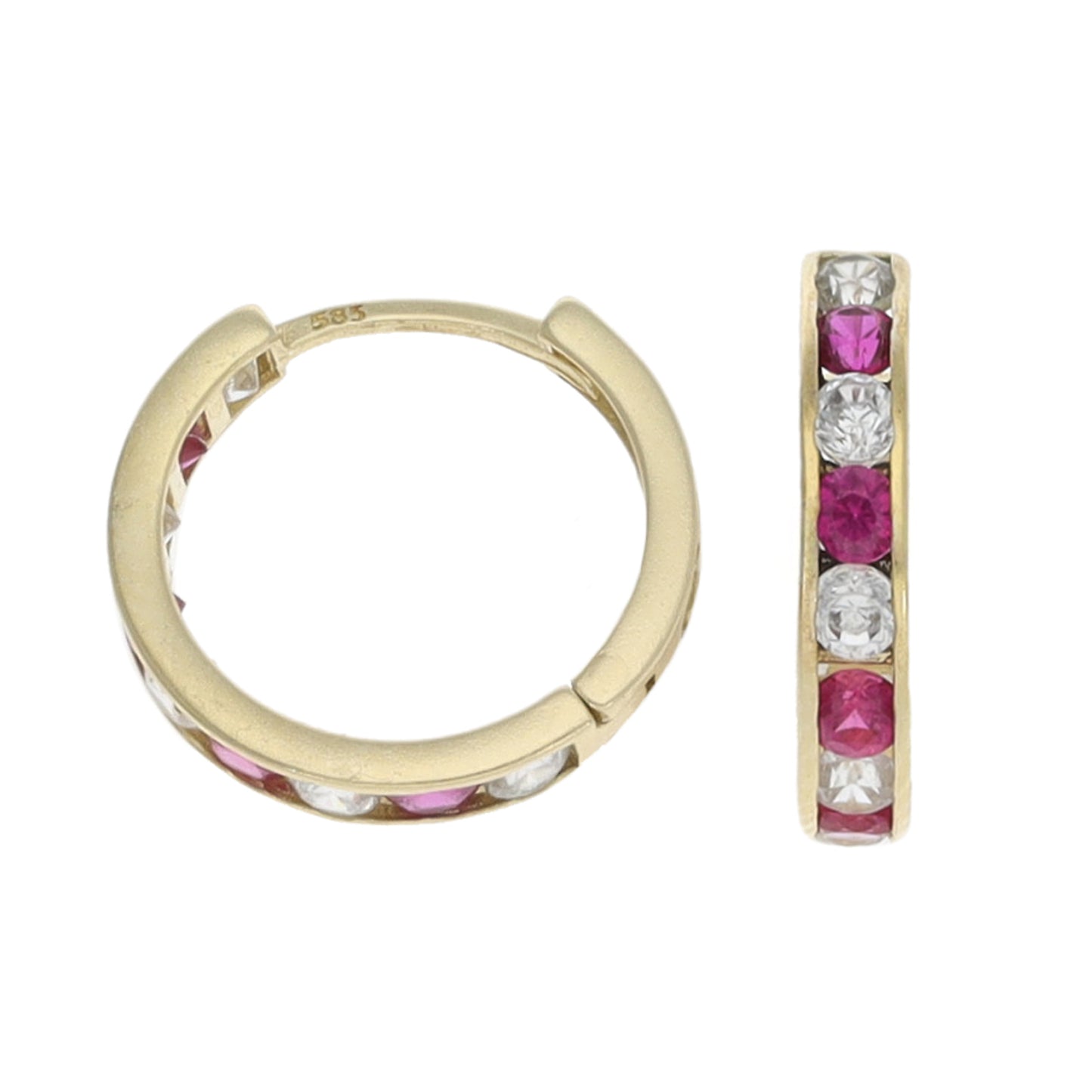 14ct Gold Imitation Hoop Earrings