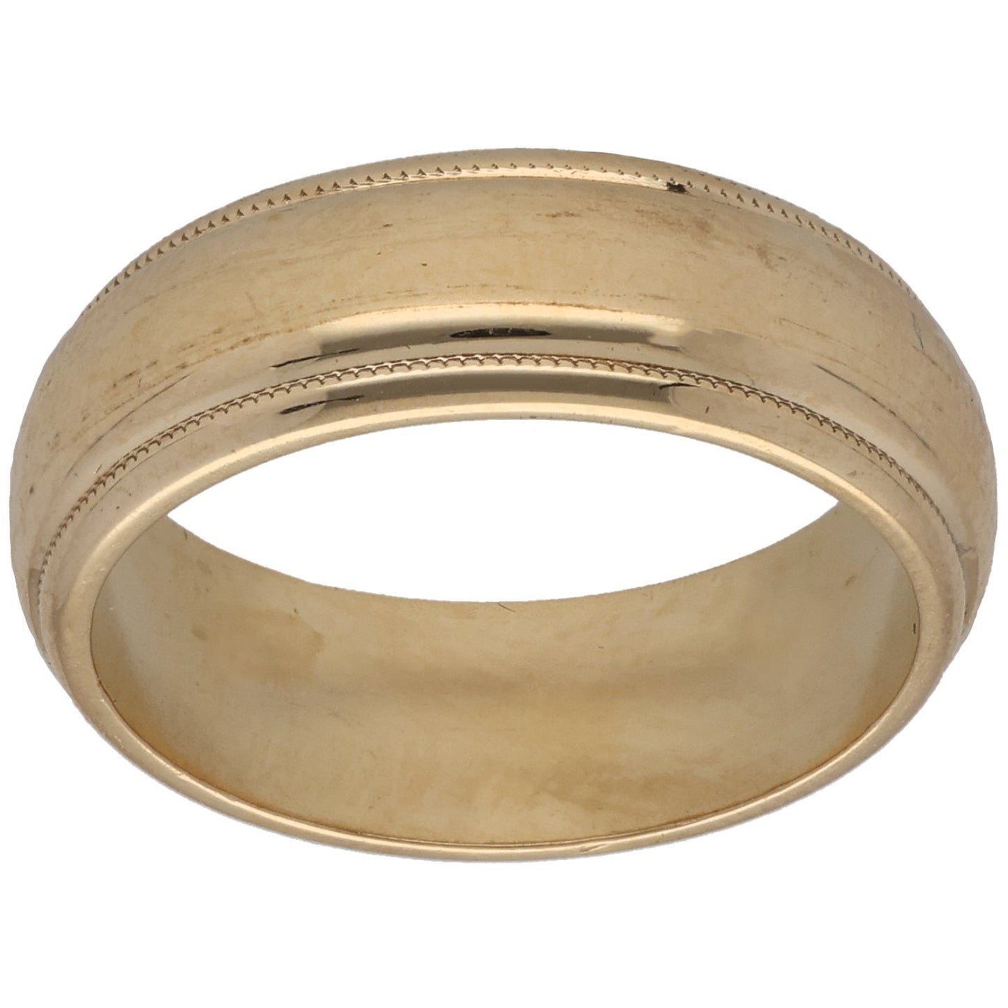 9ct Gold Shaped Wedding Ring Size K