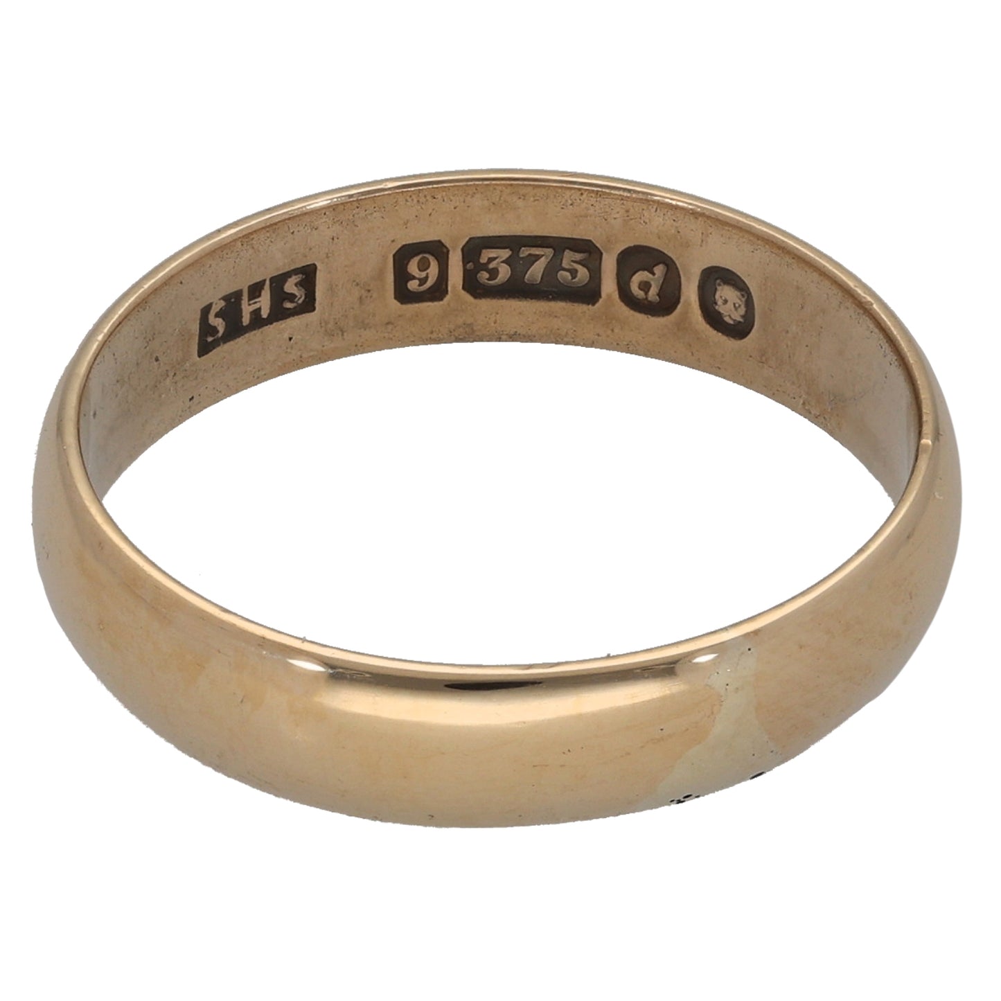 9ct Gold Plain Wedding Ring Size P