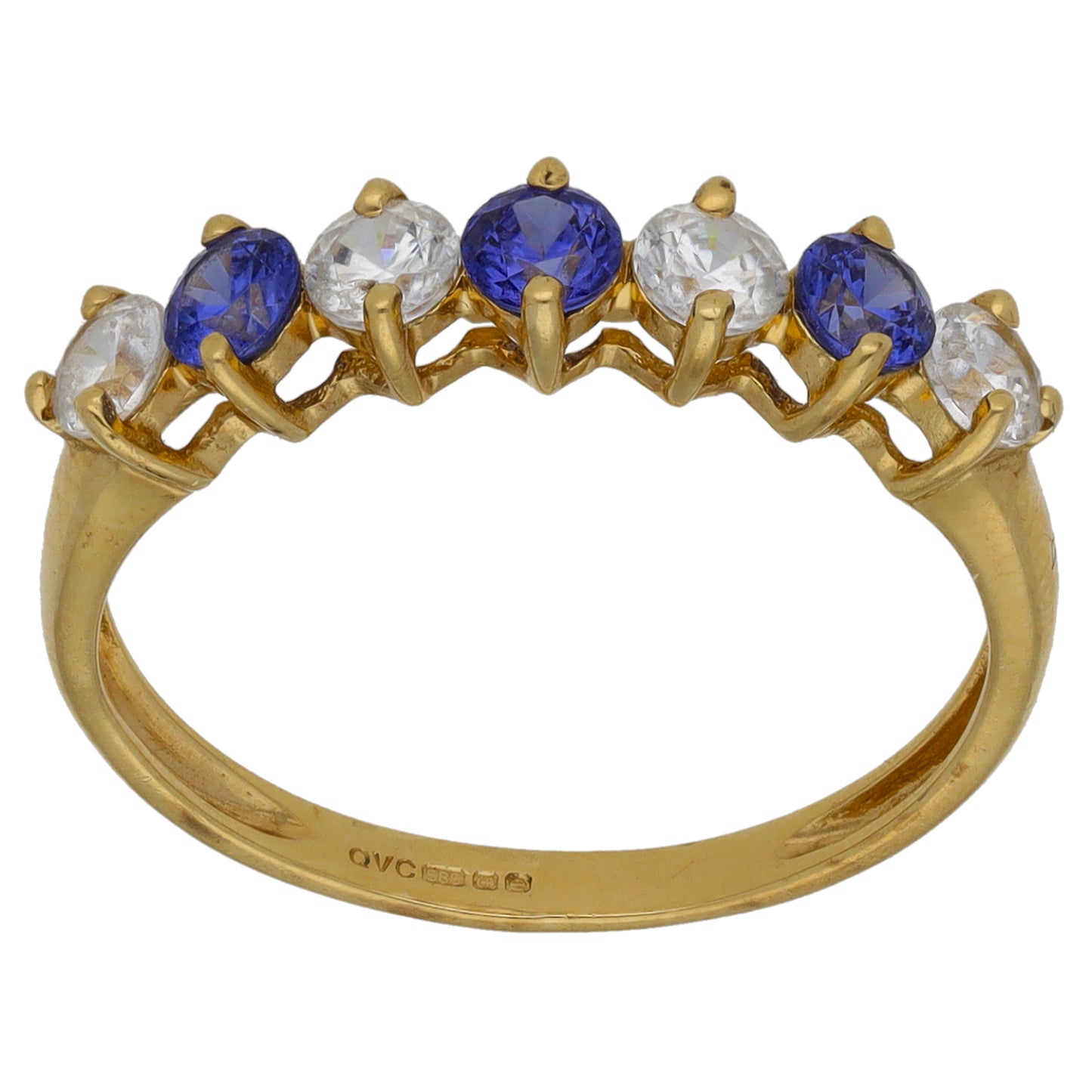 14ct Gold Imitation Half Eternity Ring Size L