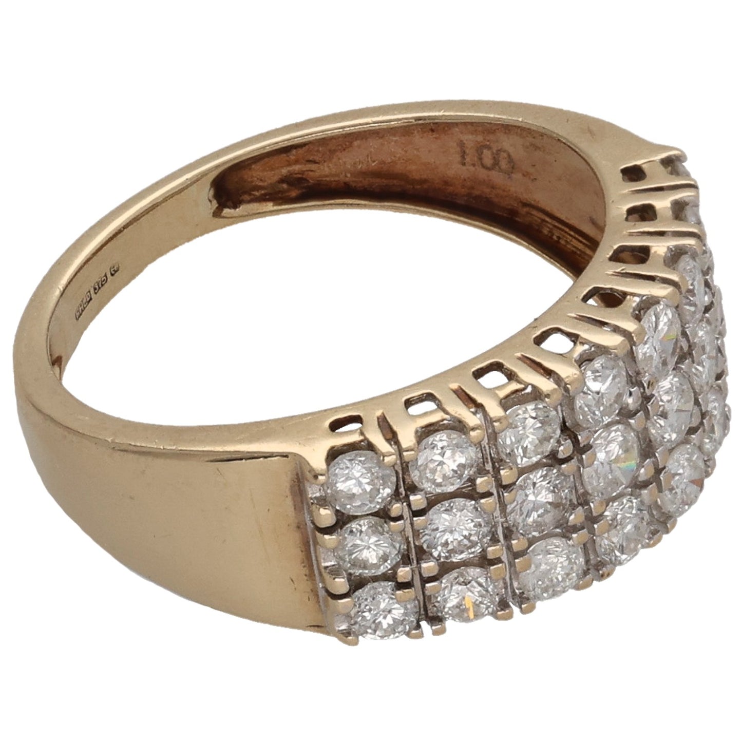 9ct Gold 0.72ct Diamond Alternative Ring Size N
