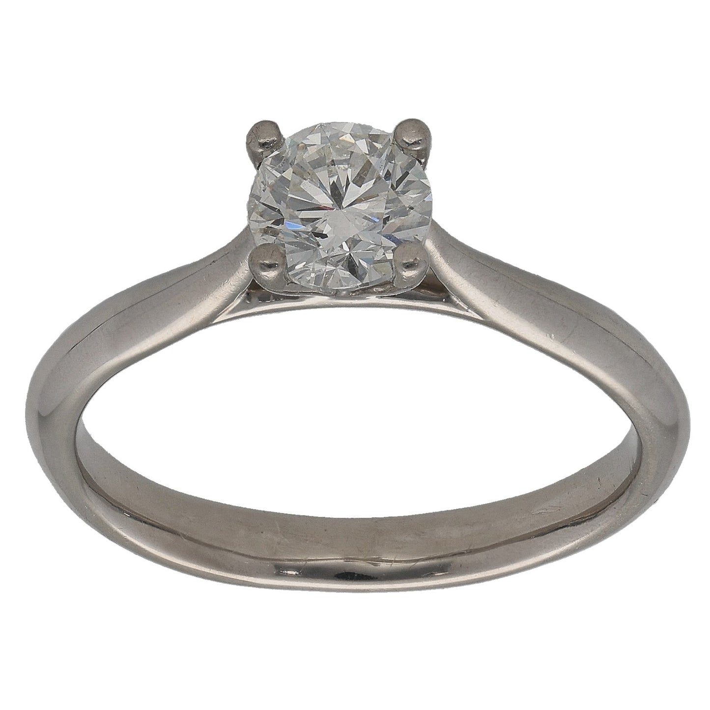 Platinum 1.00ct Diamond Solitaire Ring Size S