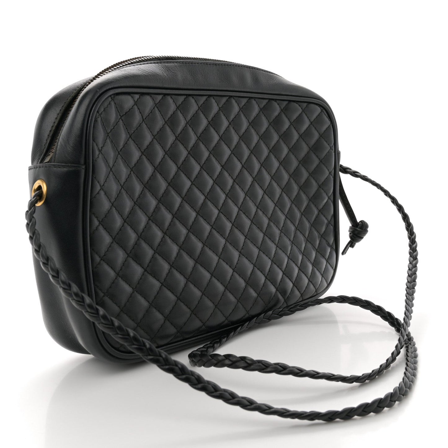 Gucci Trapuntata Camera Calfskin Leather Bag - Black