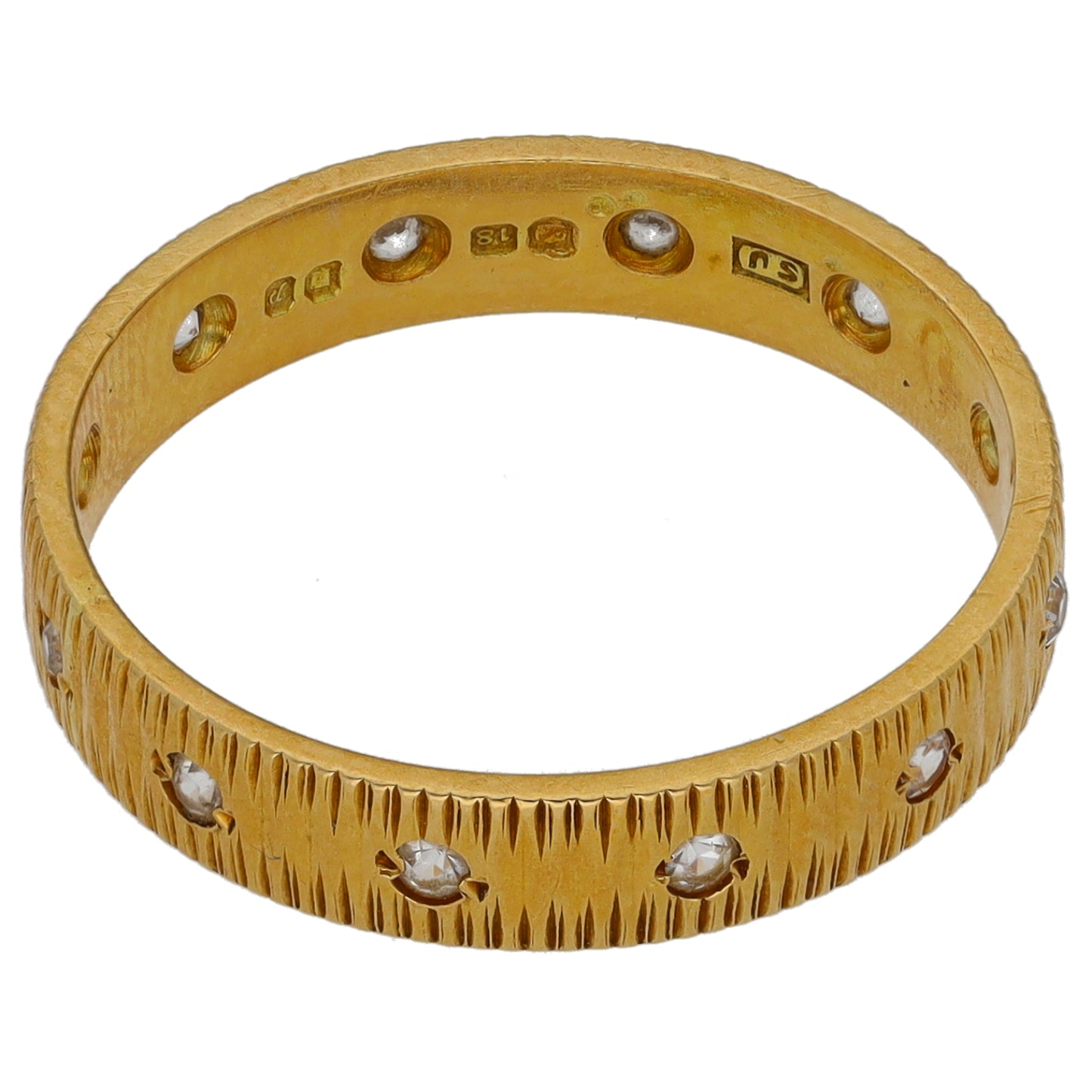 18ct Gold Cubic Zirconia Eternity Ring Size N