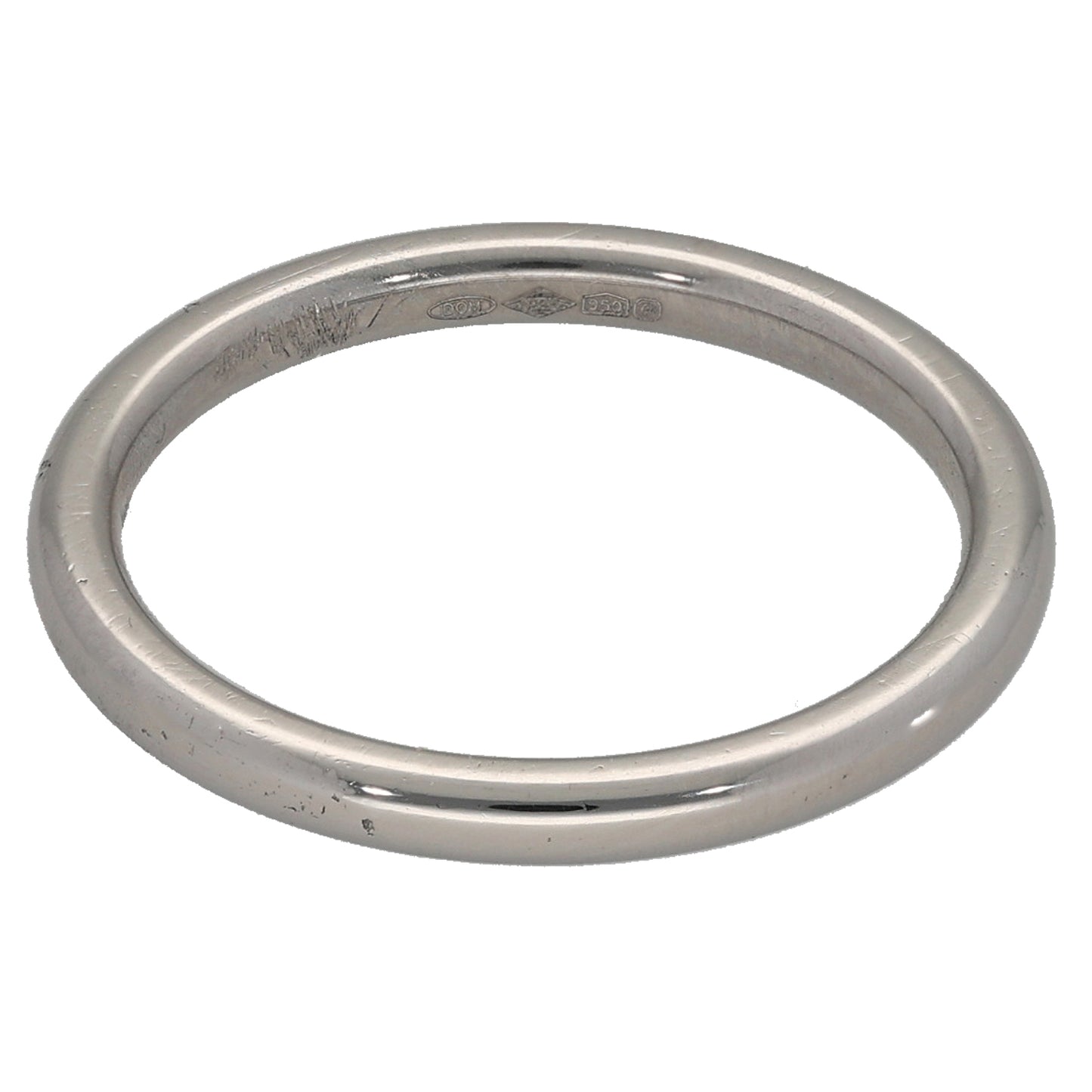 Platinum Plain Wedding Ring Size K