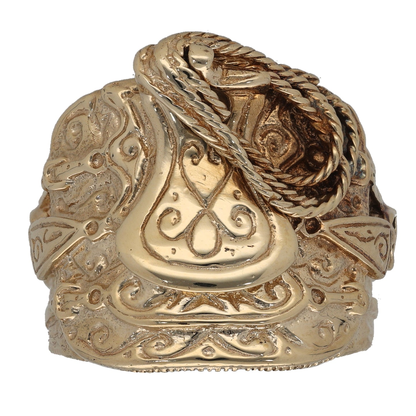 9ct Gold Saddle Ring Size X