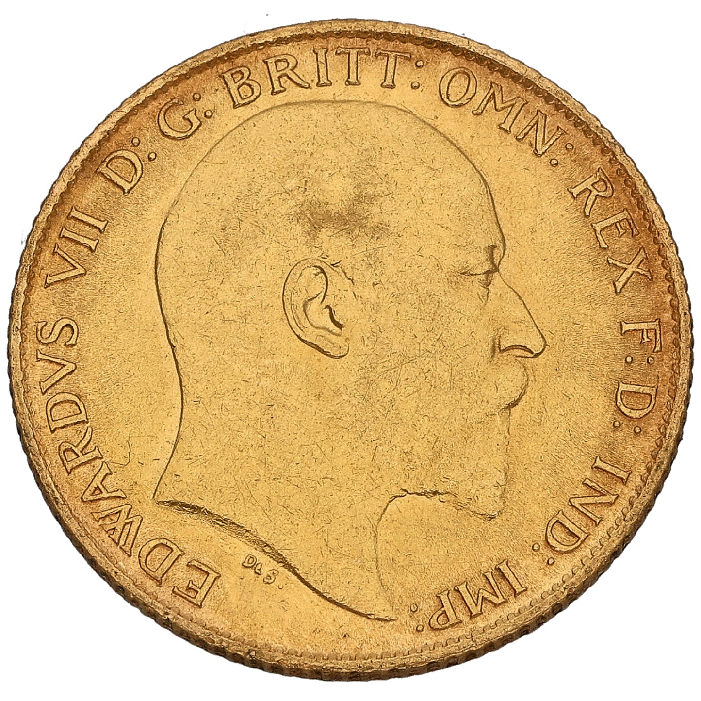 22ct Gold King Edward VII Half Sovereign Coin 1910