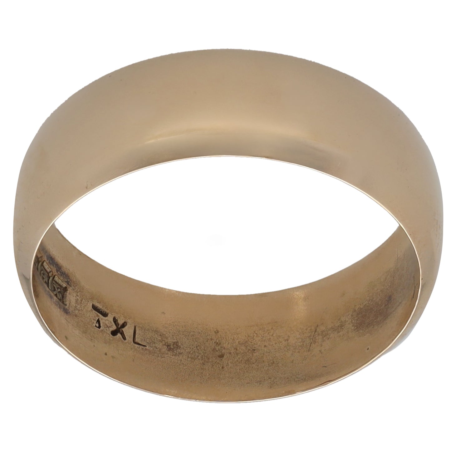 9ct Gold Plain Wedding Ring Size P