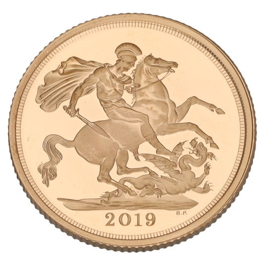 22ct Gold Queen Elizabeth II Full Sovereign Coin 2019