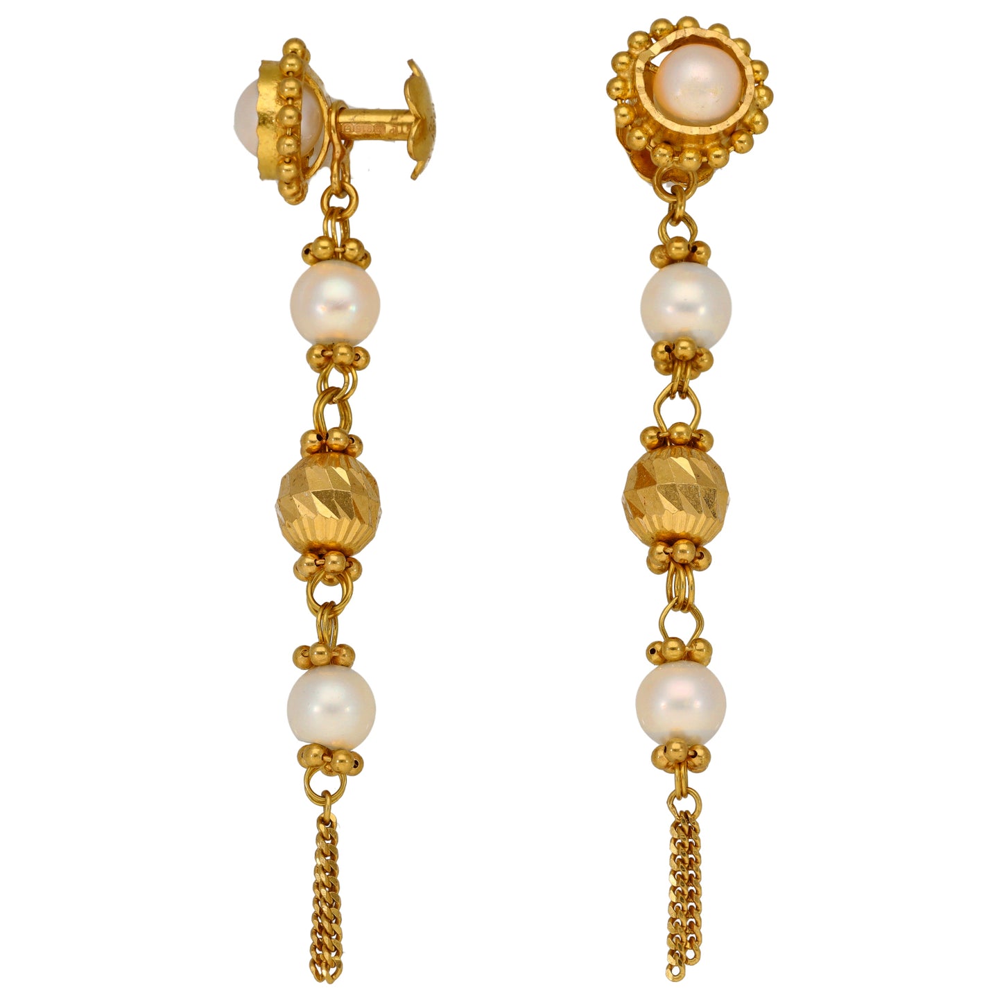 22ct Gold Cultured Pearl Dress/Cocktail Earrings