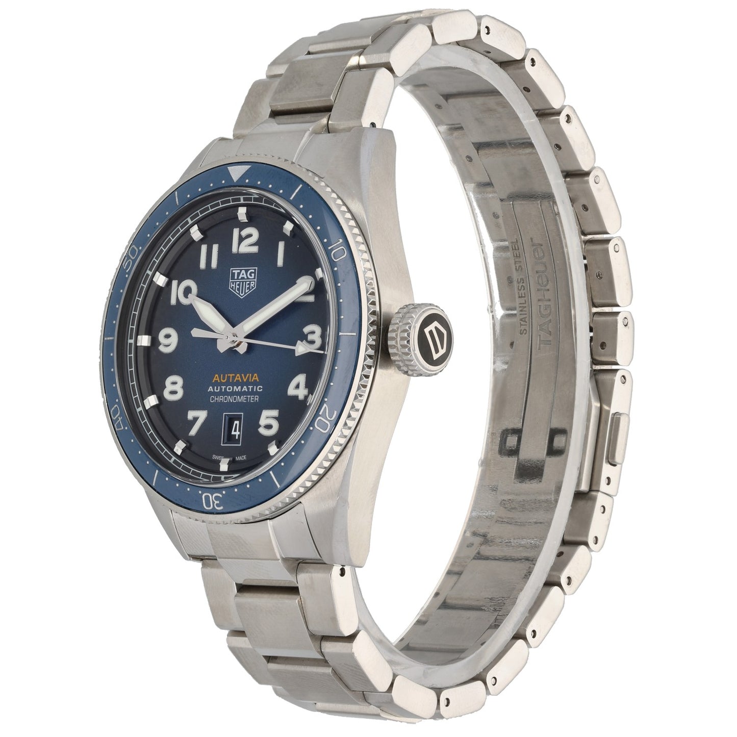 Tag Heuer Autavia WBE5116 42mm Stainless Steel Watch (Ex-Display)