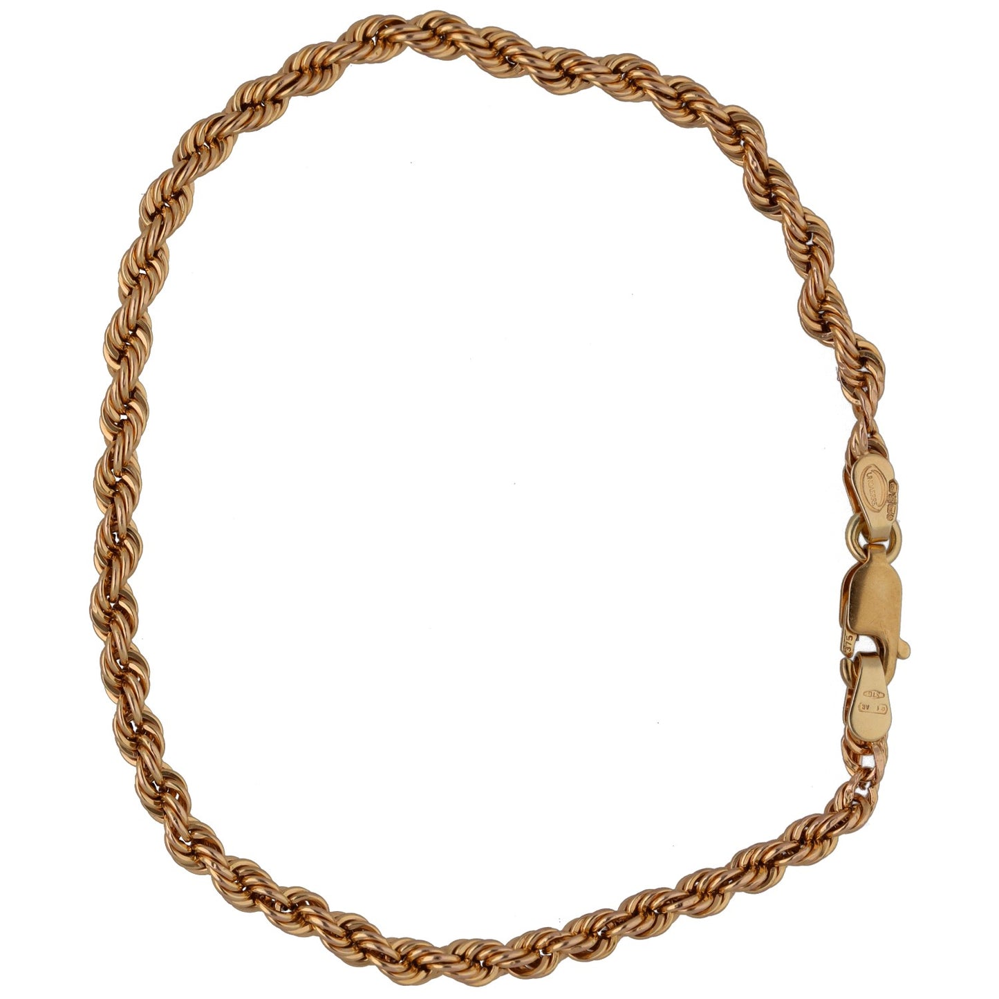 9ct Gold Rope Bracelet