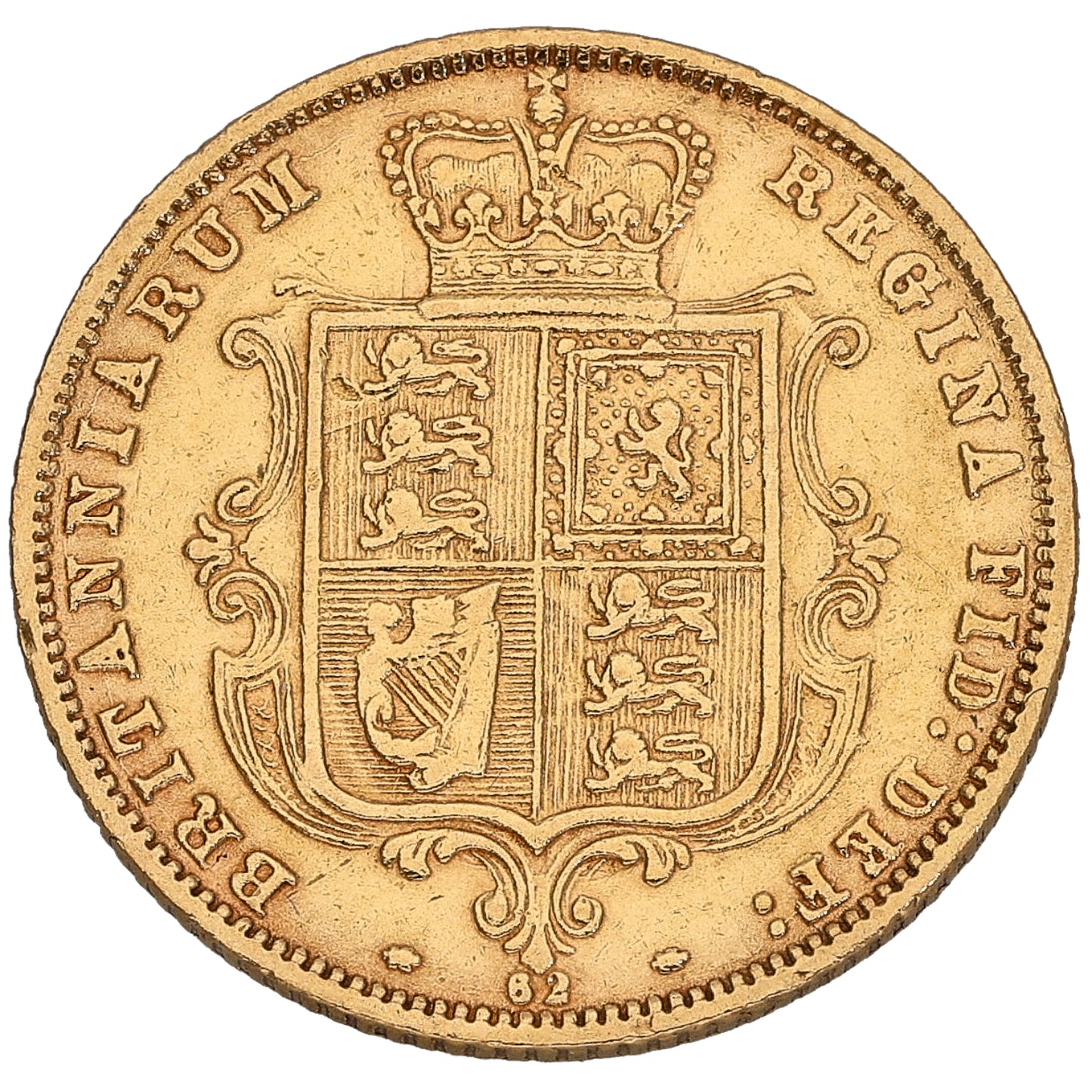 22ct Gold Queen Victoria Half Sovereign Coin 1876