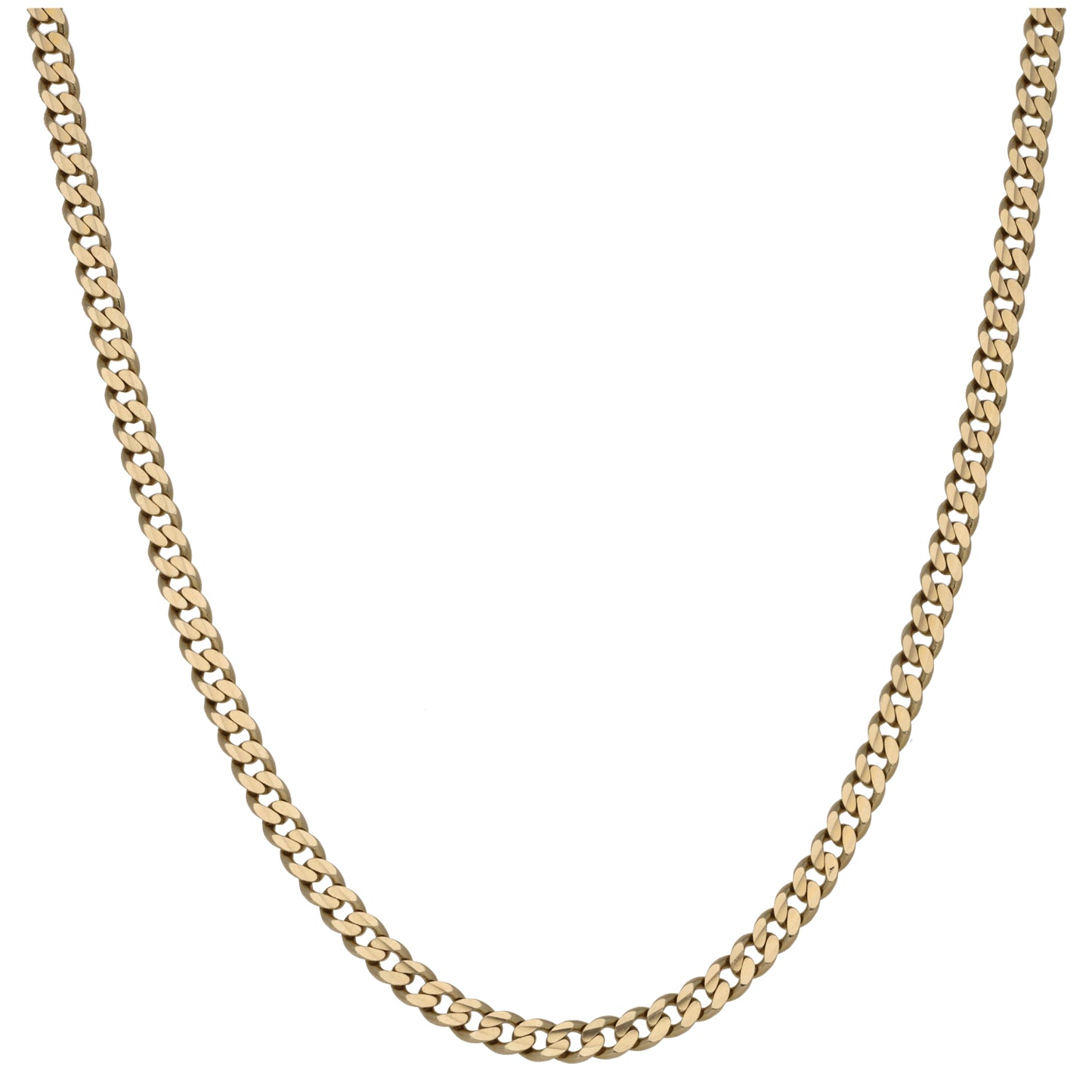 9ct Gold Curb Chain 22"