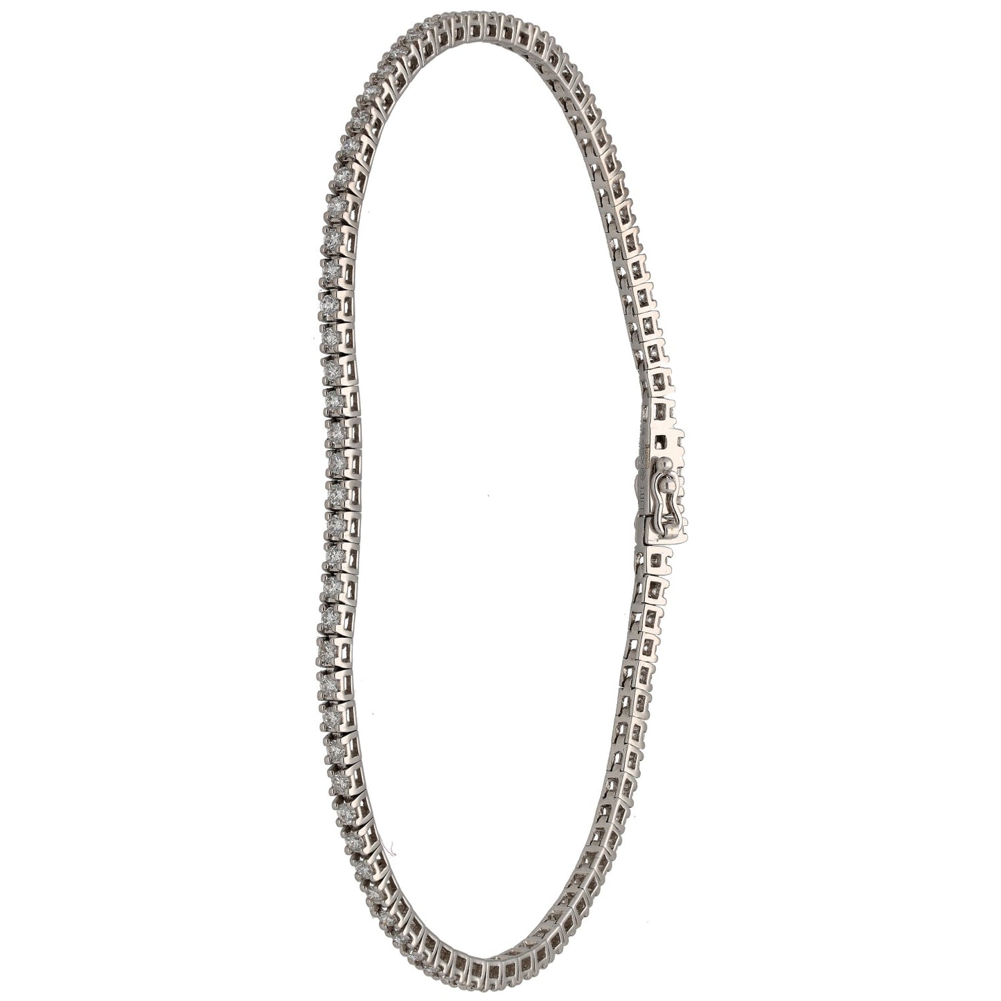 9ct White Gold 0.80ct Diamond Fancy Bracelet