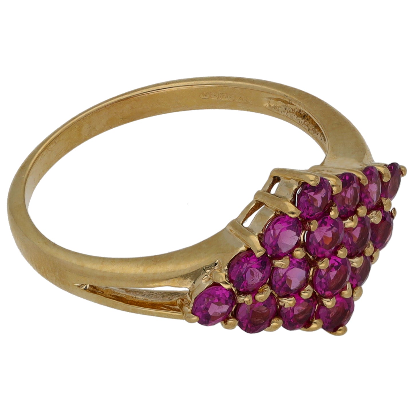 9ct Gold Garnet Dress/Cocktail Ring Size N