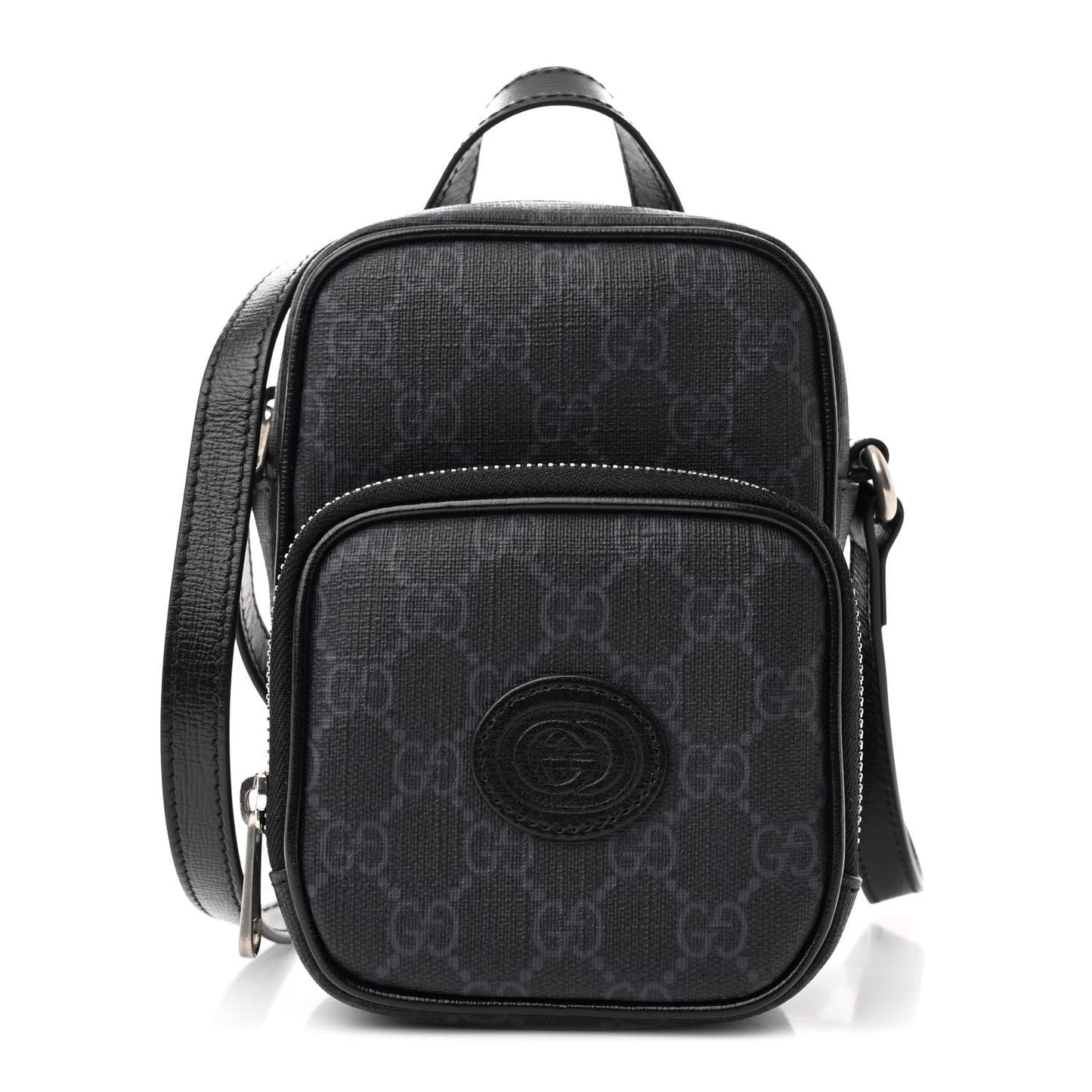 Gucci Interlocking G Mini GG Supreme Coated Canvas Bag - Black