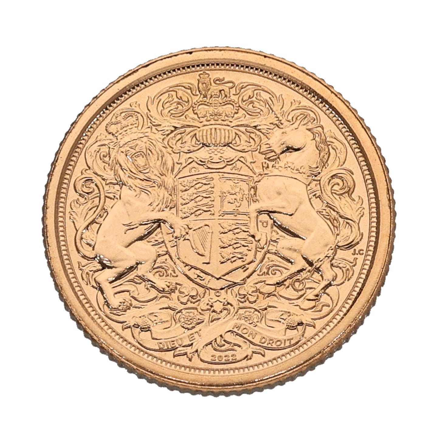 22ct Gold King Charles III Quarter Sovereign Coin 2022