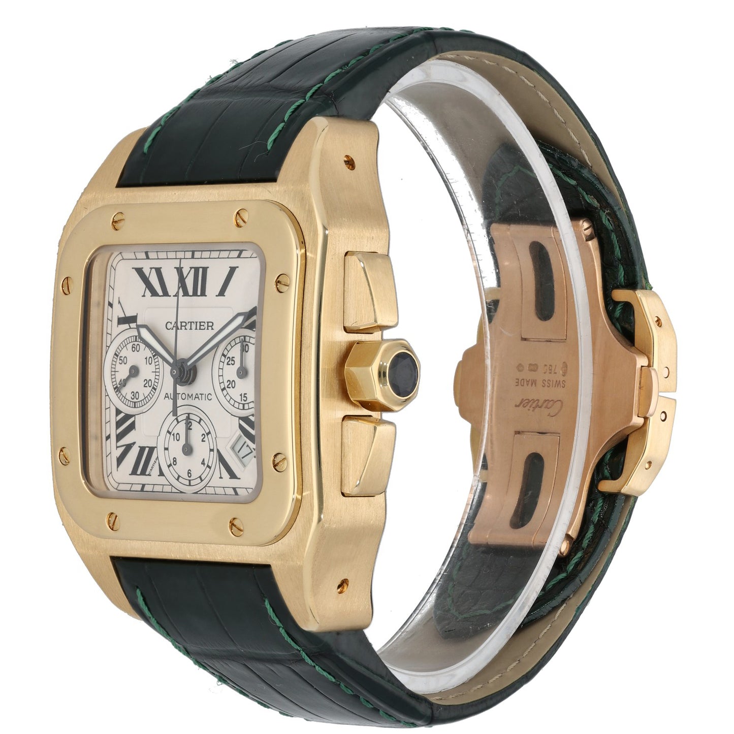 Cartier Santos 100 W20096Y1 41mm Gold Watch