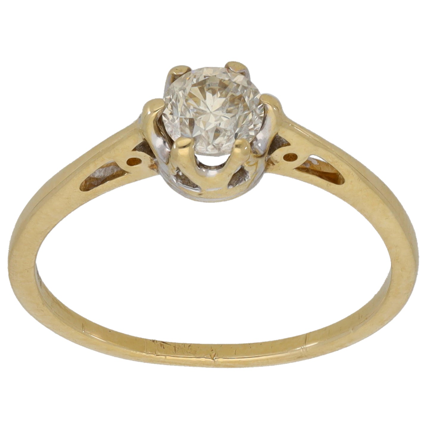 9ct Gold 0.45ct Diamond Solitaire Ring Size M