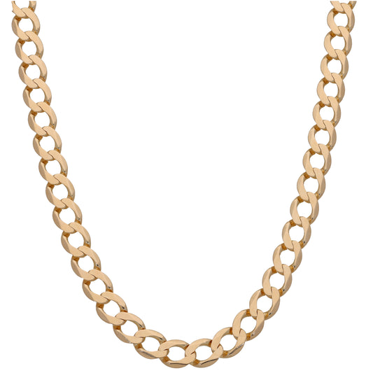 9ct Gold Curb Chain 22"
