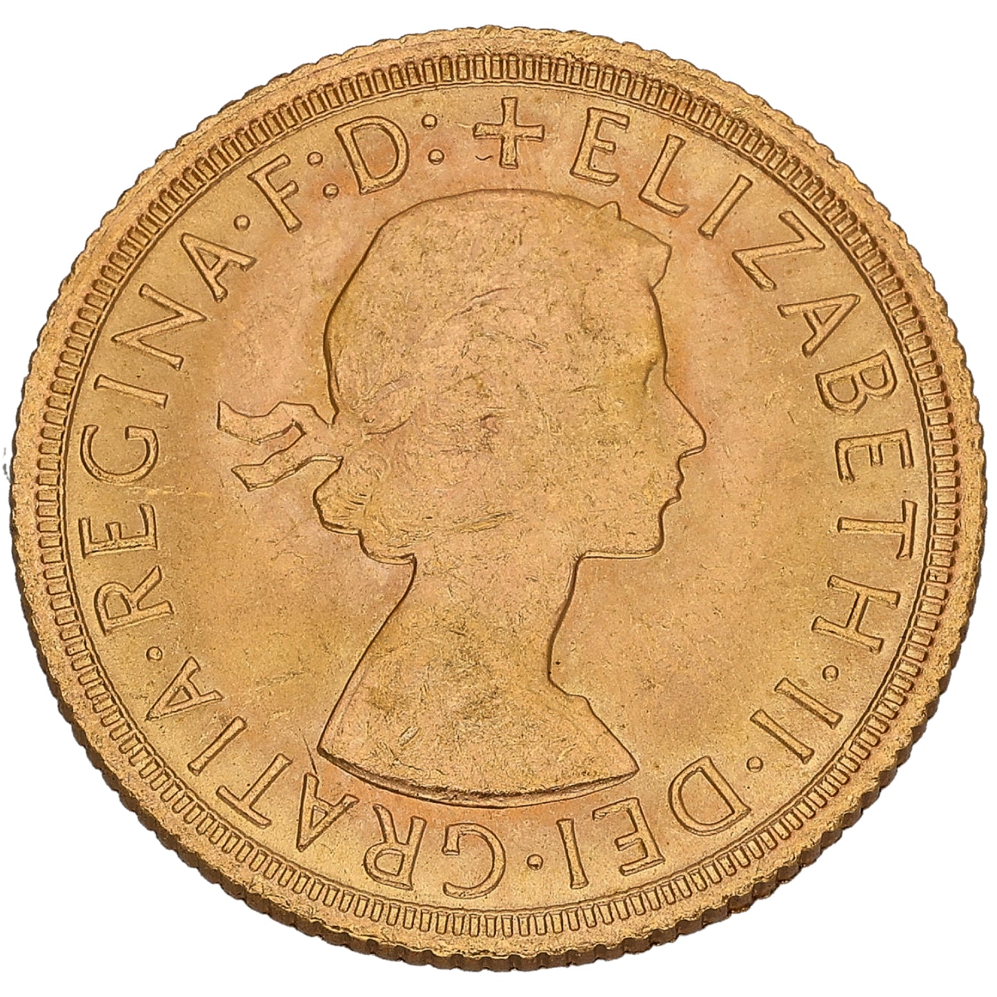 22ct Gold Queen Elizabeth II Full Sovereign Coin 1968