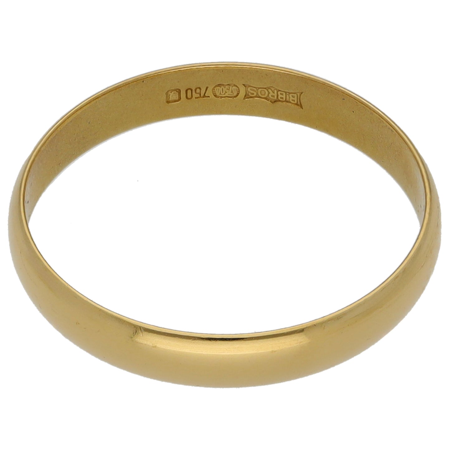 18ct Gold Plain Wedding Ring Size M