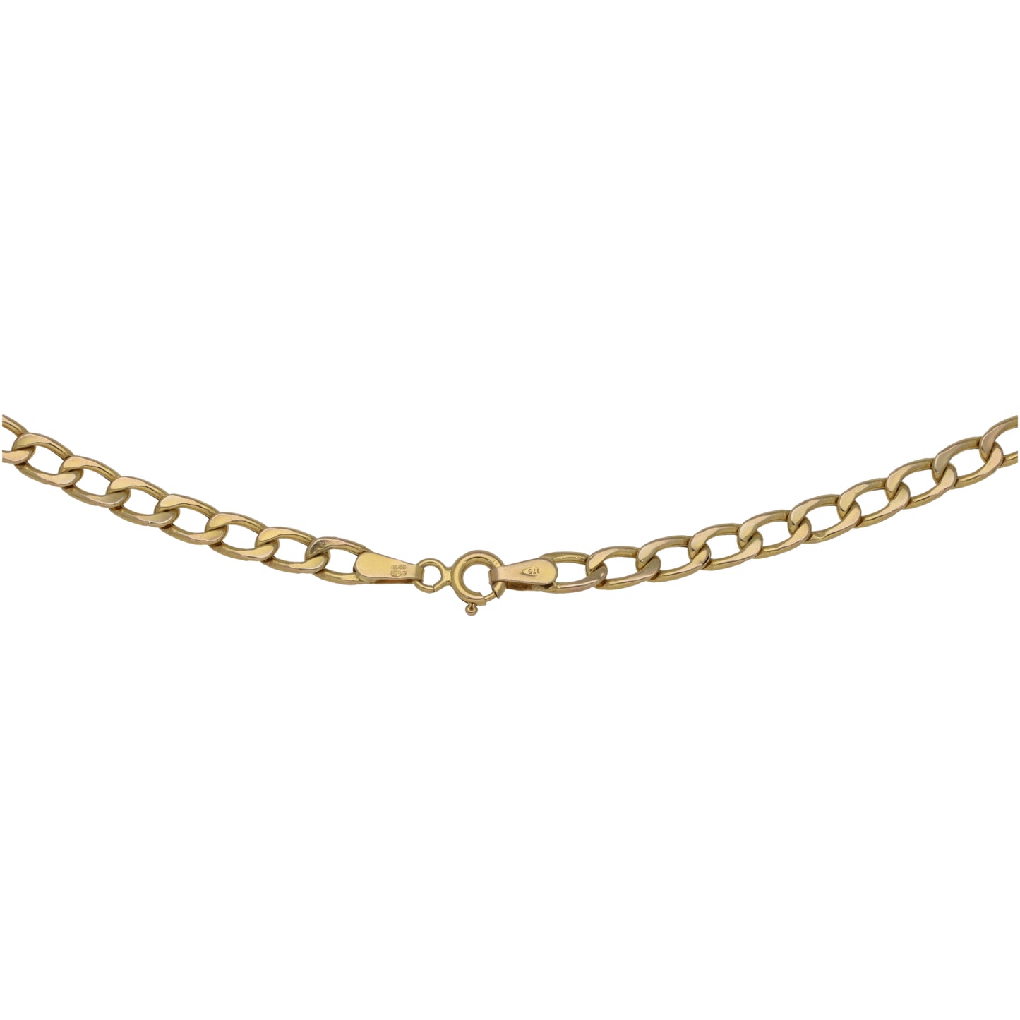 9ct Gold Curb Chain 18"