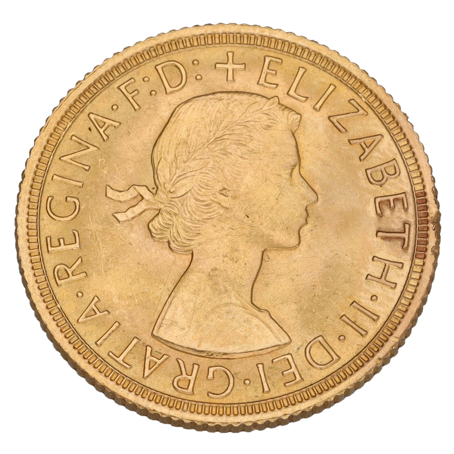 22ct Gold Queen Elizabeth II Full Sovereign Coin 1962