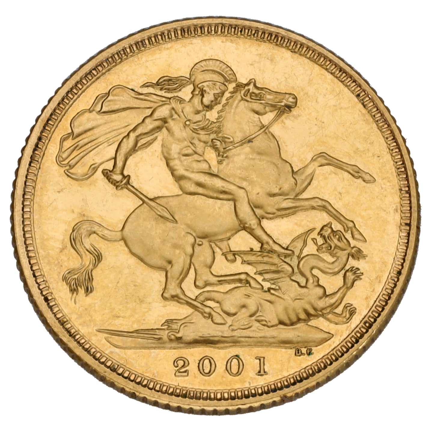 22ct Gold Queen Elizabeth II Full Sovereign Coin 2001