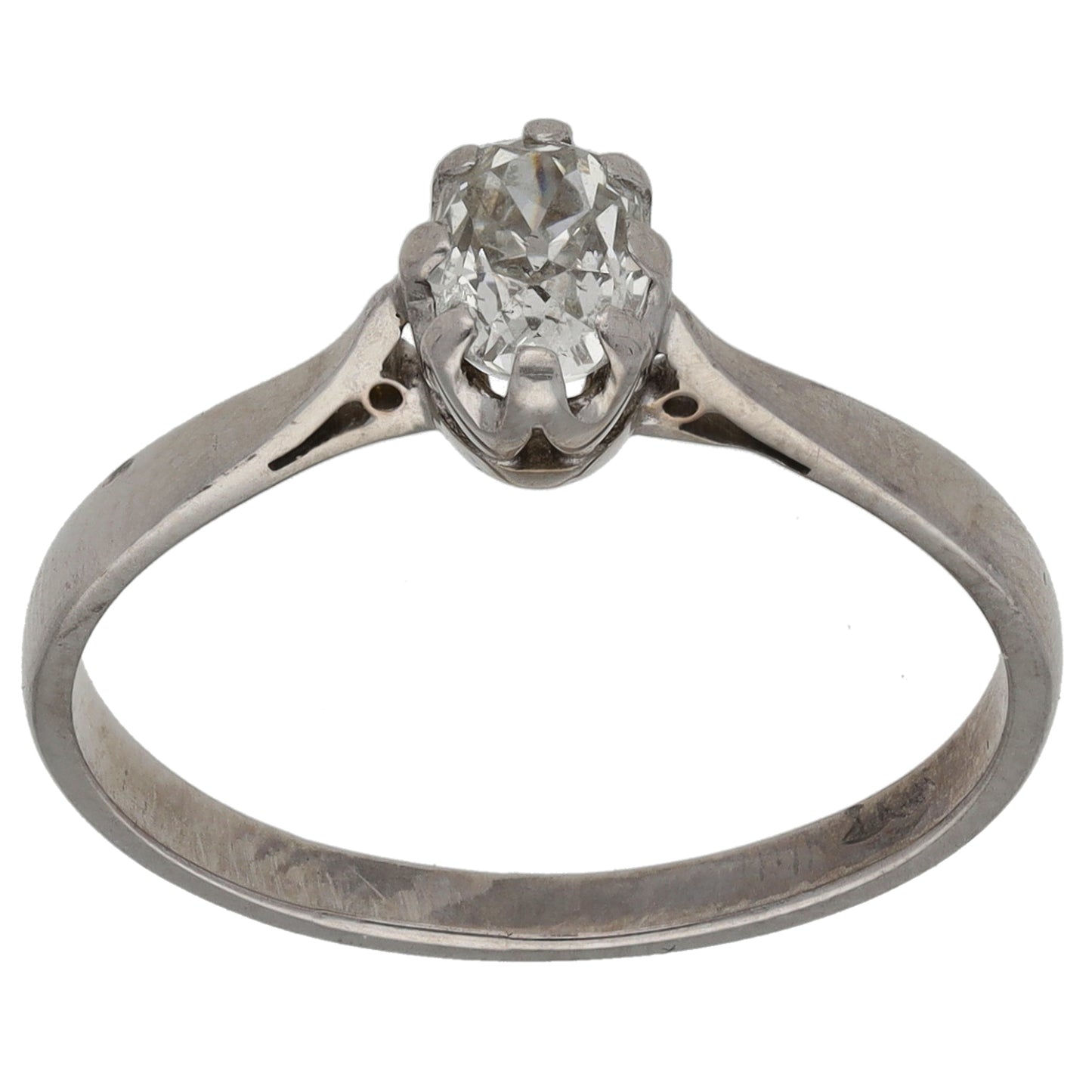 18ct White Gold 0.30ct Diamond Solitaire Ring Size O