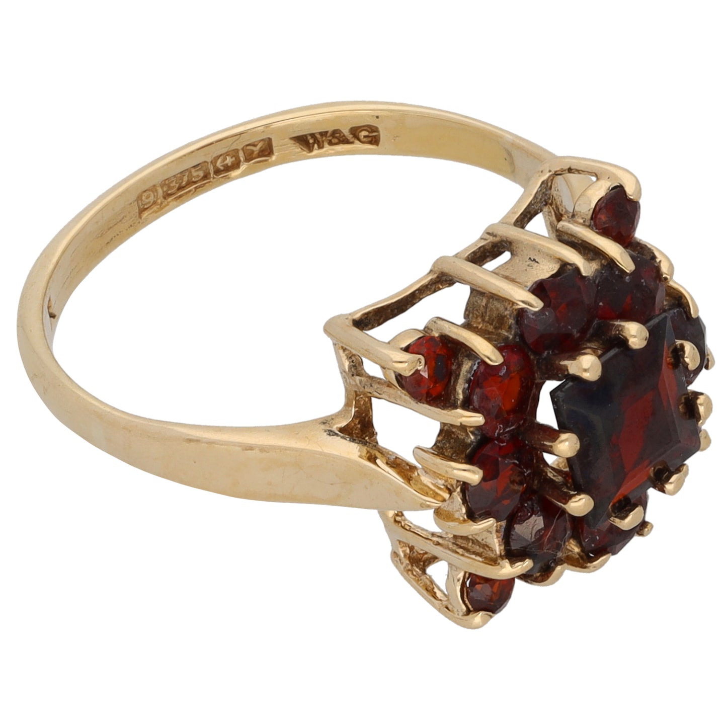14ct Gold Garnet Dress/Cocktail Ring Size M