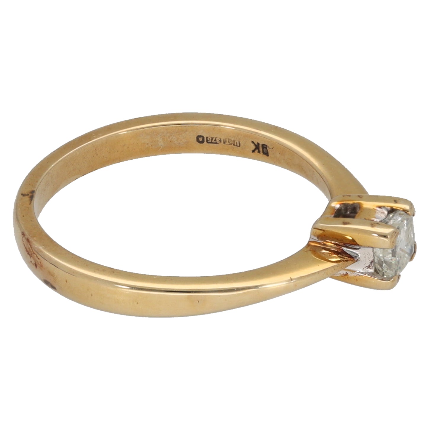 9ct Gold 0.25ct Diamond Solitaire Ring Size K