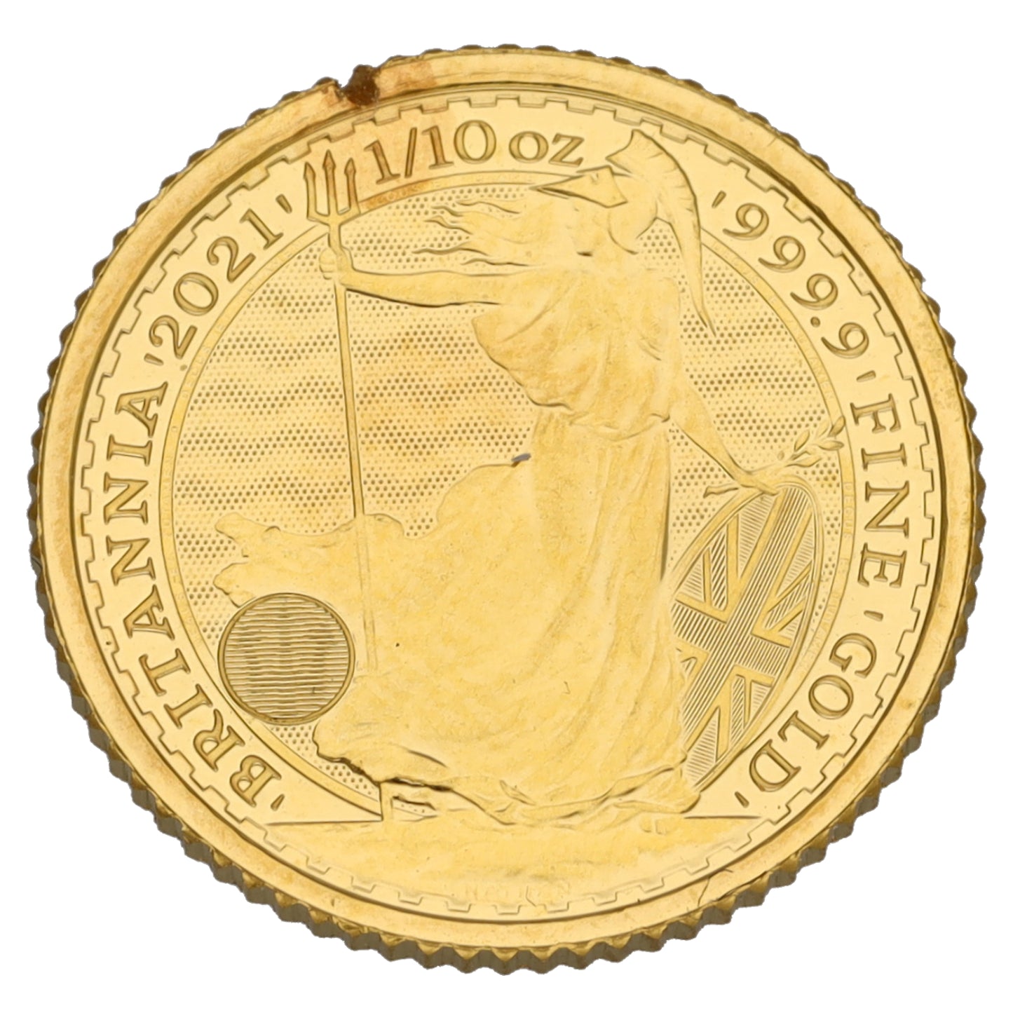 24ct Gold Queen Elizabeth II 1/10 OZ Britannia Coin 2021