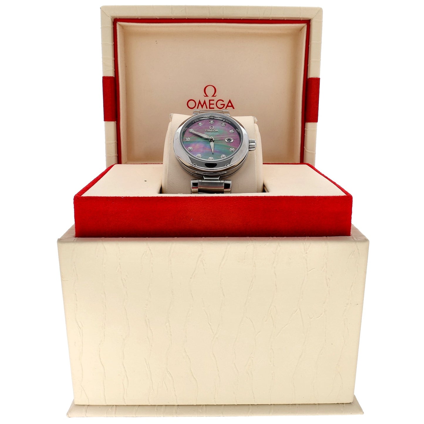 Omega De Ville Ladymatic 425.30.34.20.57.004 34mm Stainless Steel Watch