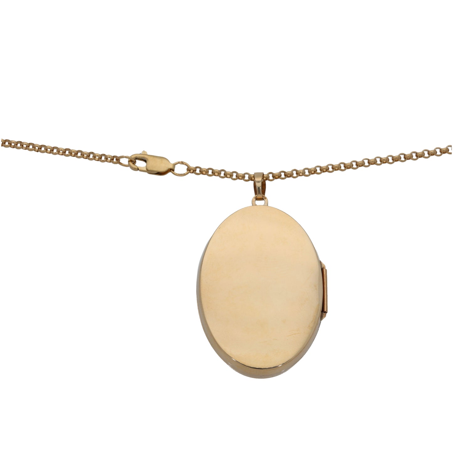 9ct Gold Patterned Locket Pendant With Chain