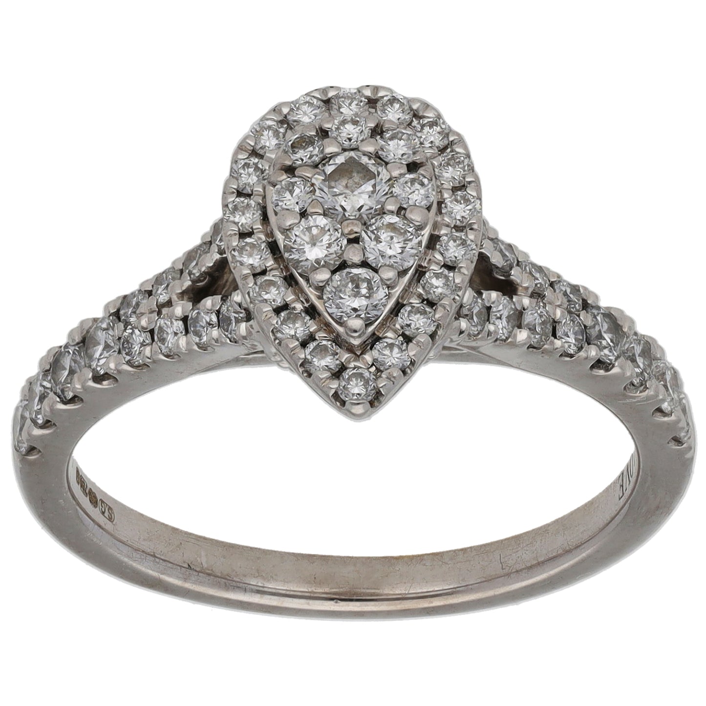 18ct White Gold 0.70ct Diamond & Sapphire Vera Wang Dress/Cocktail Ring Size P