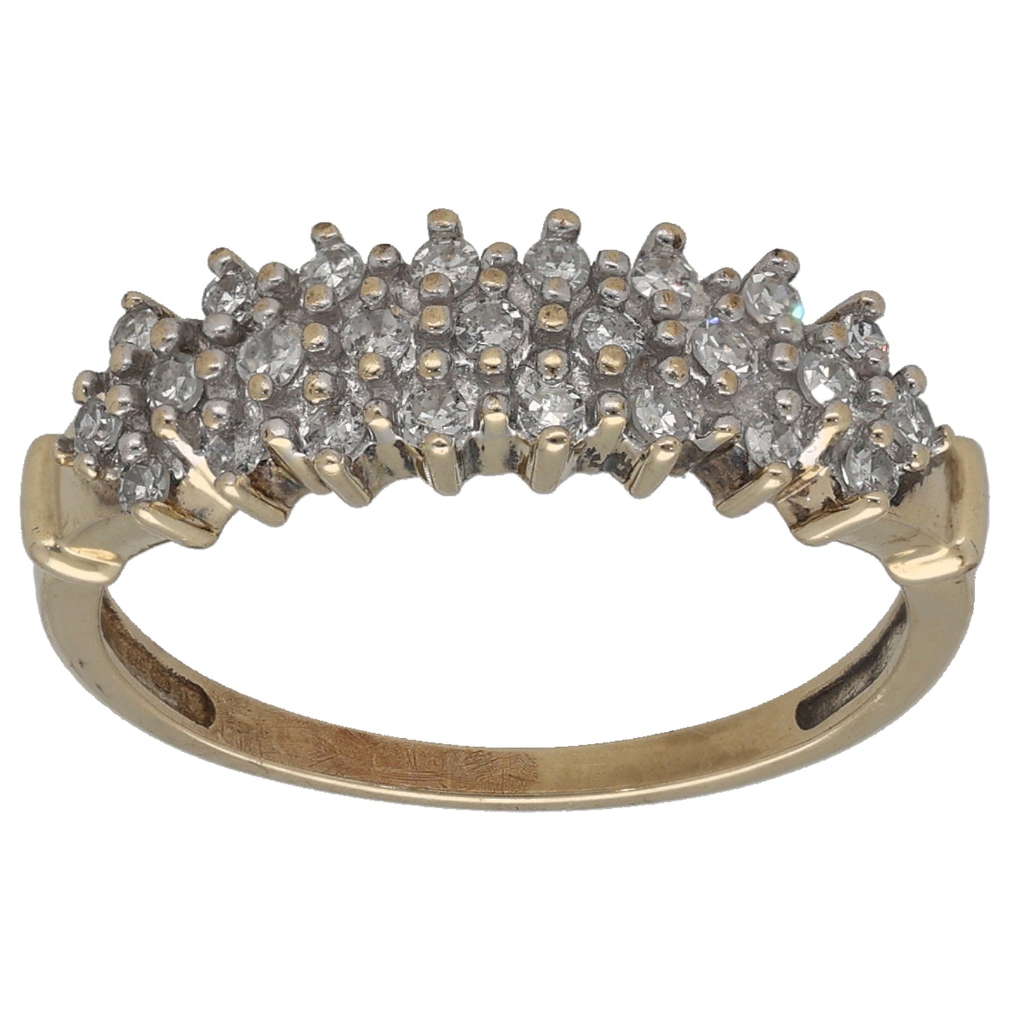 9ct Gold 0.25ct Diamond Half Eternity Ring Size N