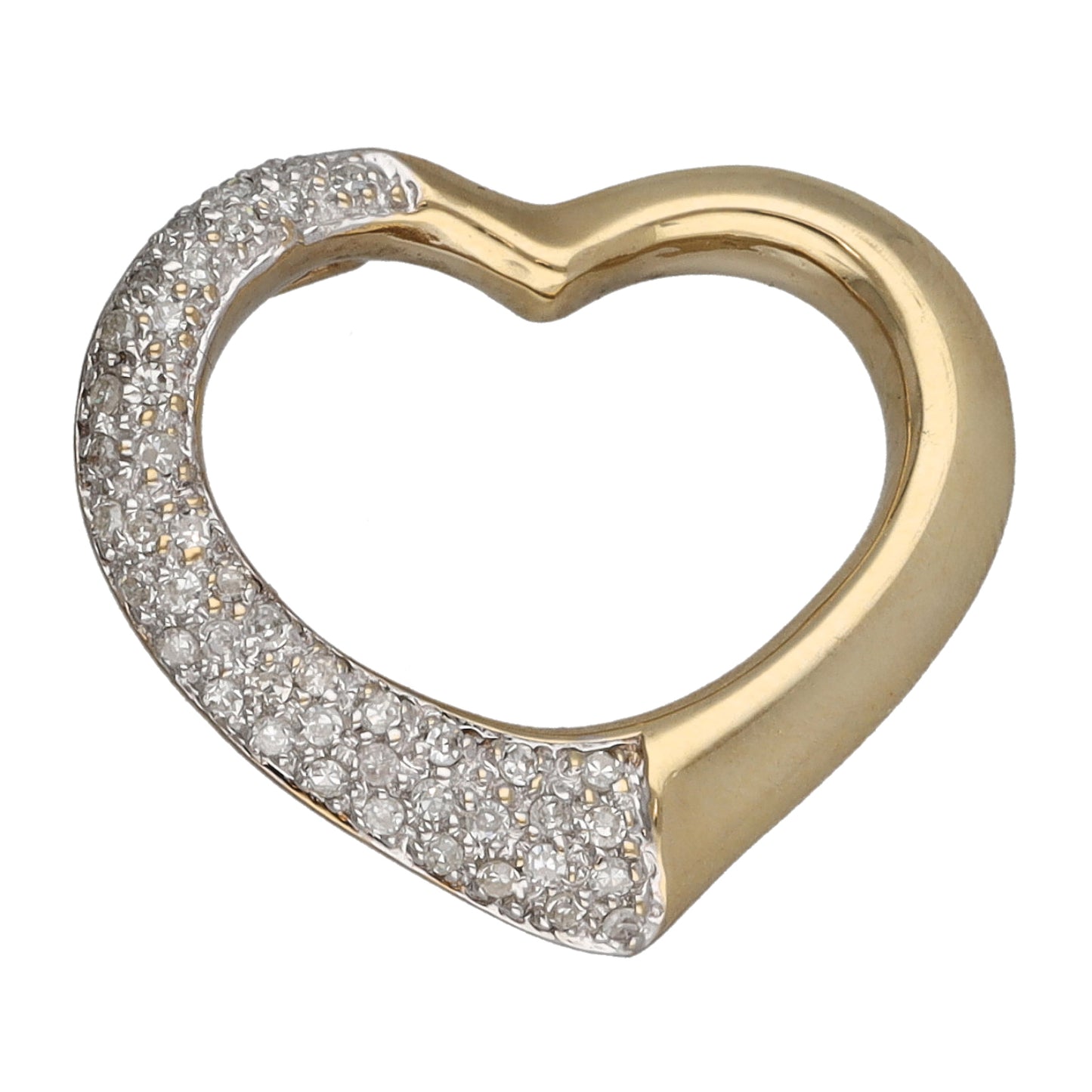 9ct Gold 0.25ct Diamond Heart Pendant