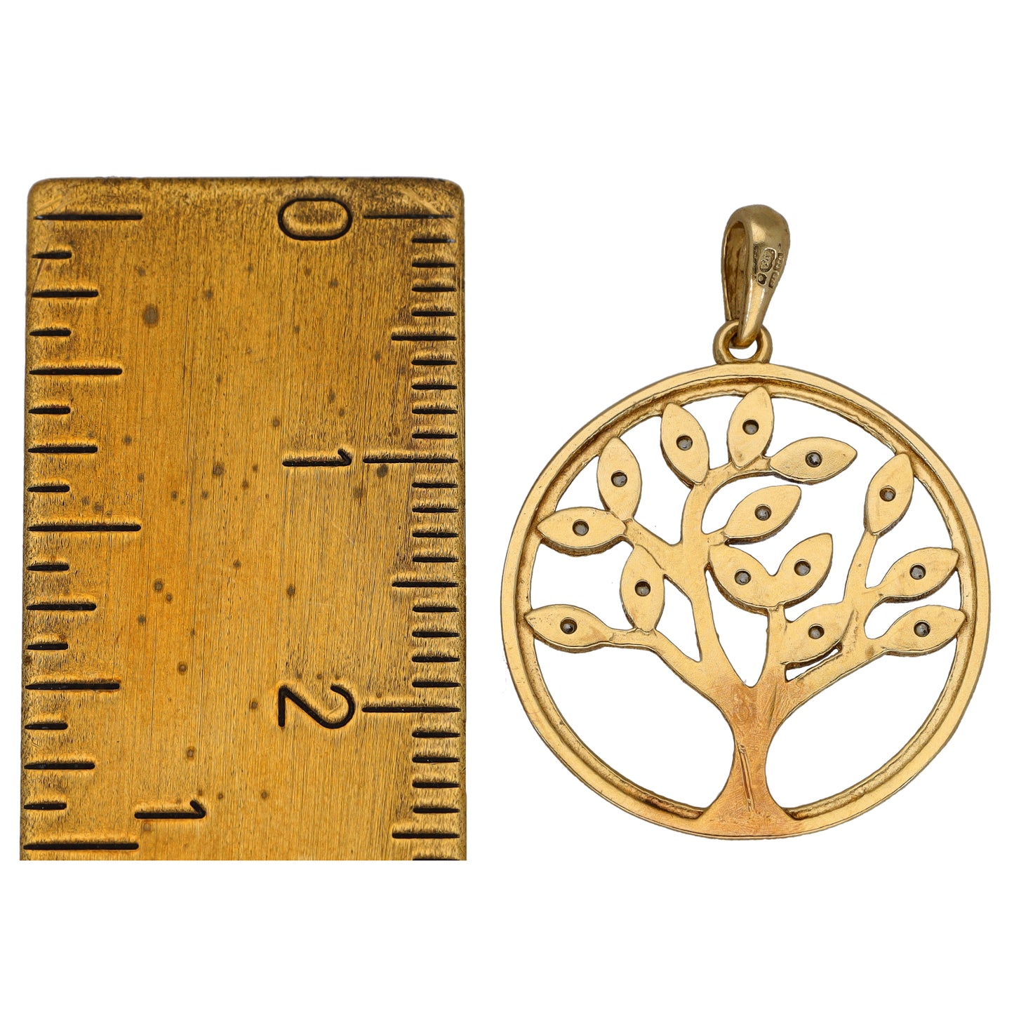 9ct Bi-Colour Gold Cubic Zirconia Dress/Cocktail Pendant