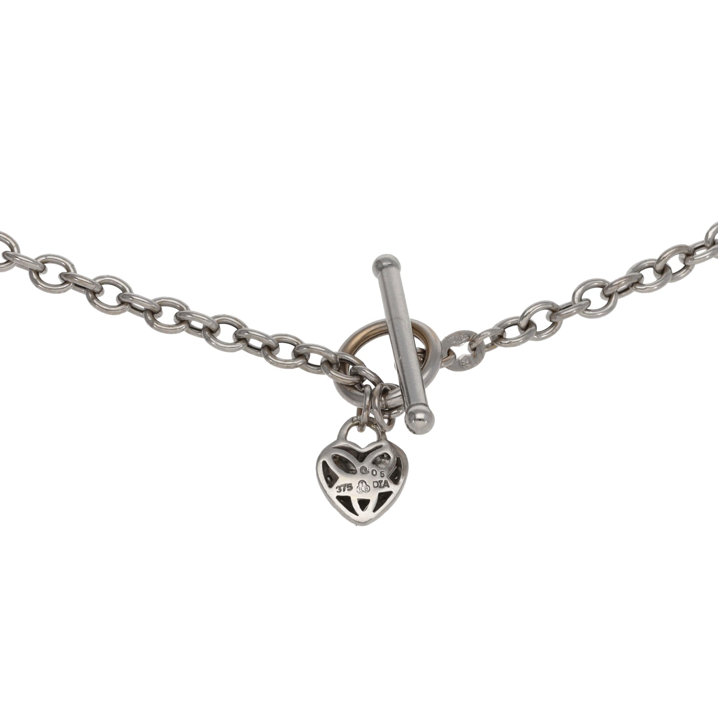 9ct Gold 0.05ct Round Diamond Belcher Chain 16"