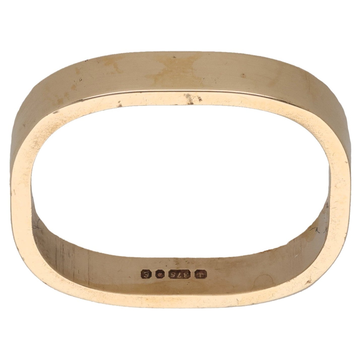 9ct Gold Shaped Wedding Ring Size M
