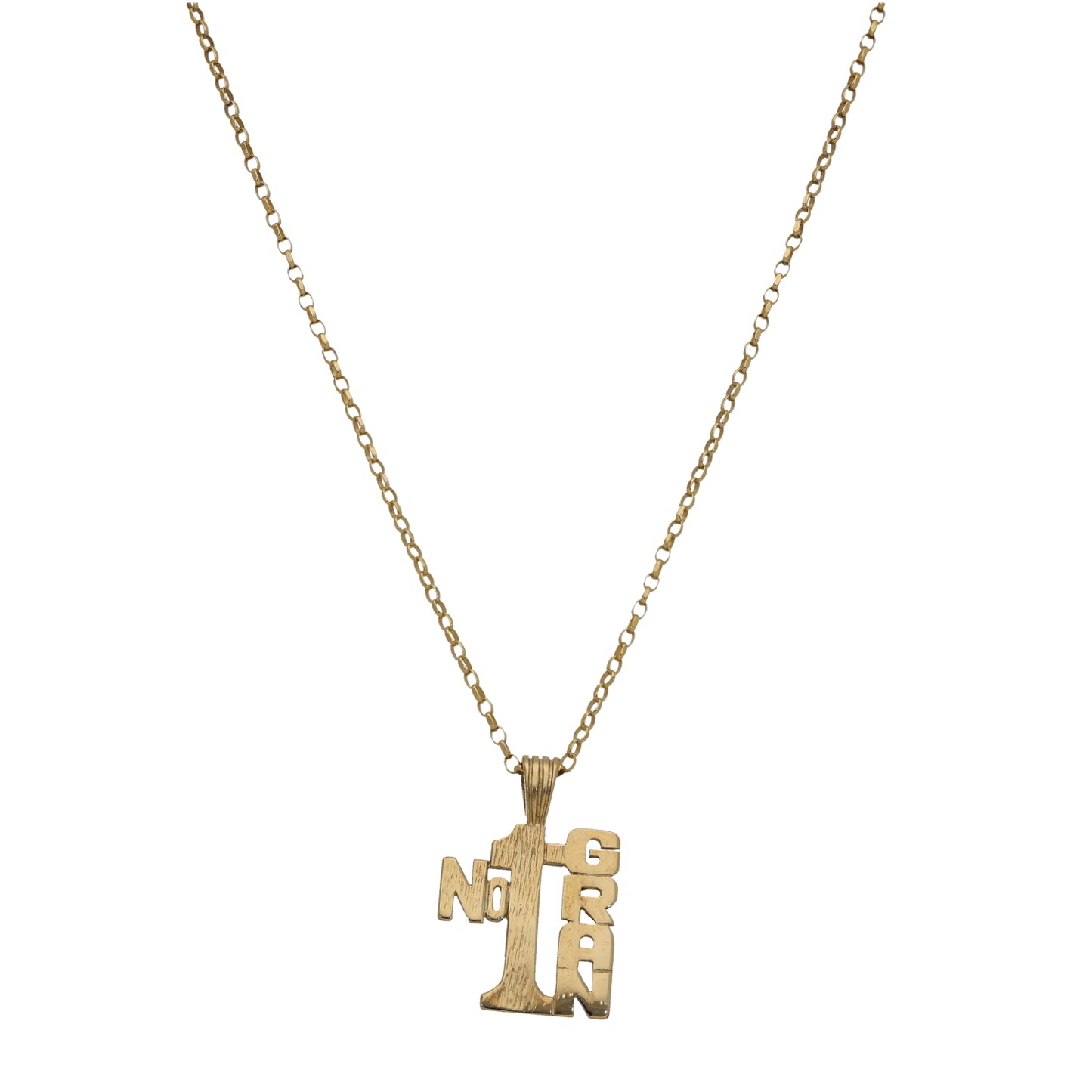 9ct Gold Number 1 Gran Pendant With Chain