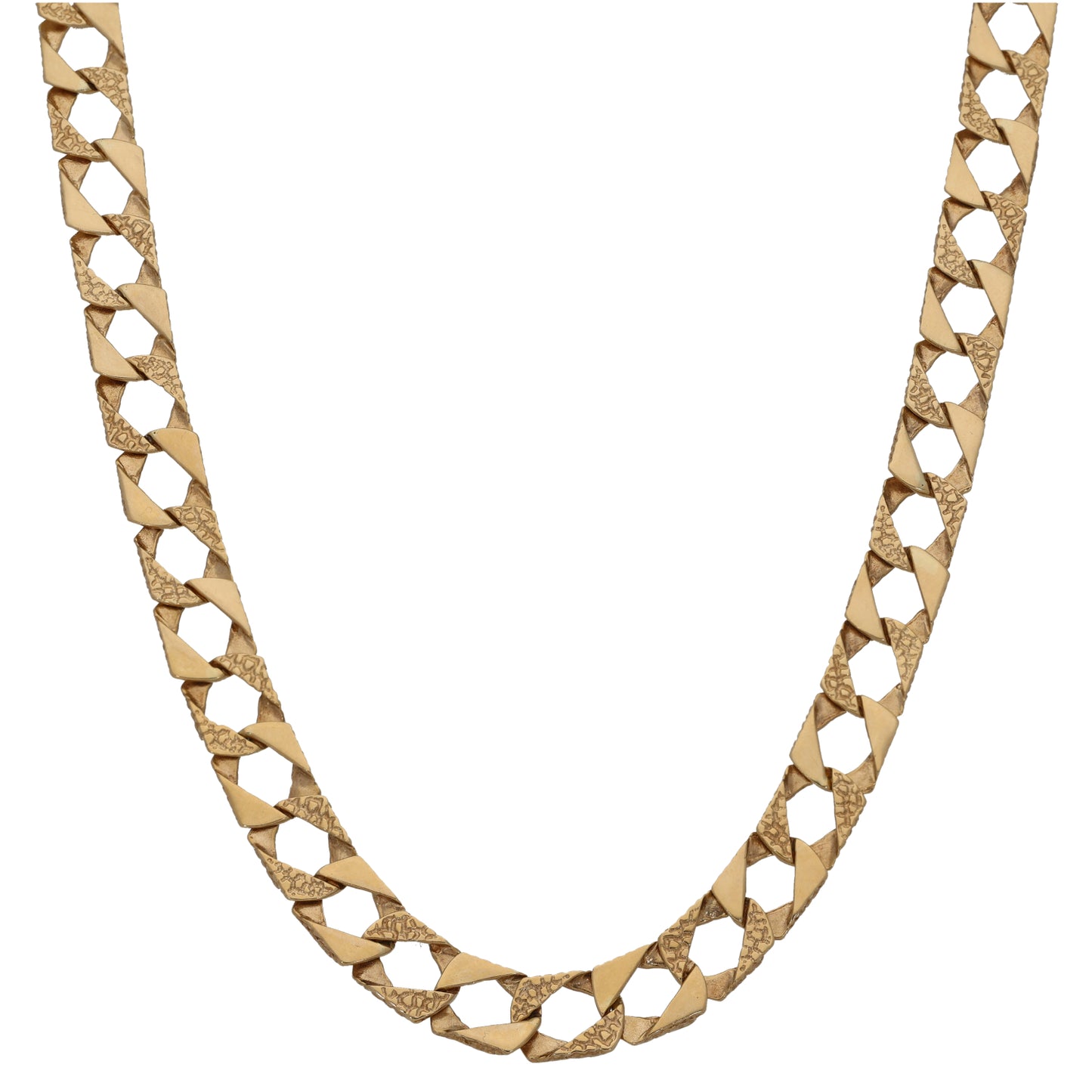 9ct Gold Curb Chain 18"
