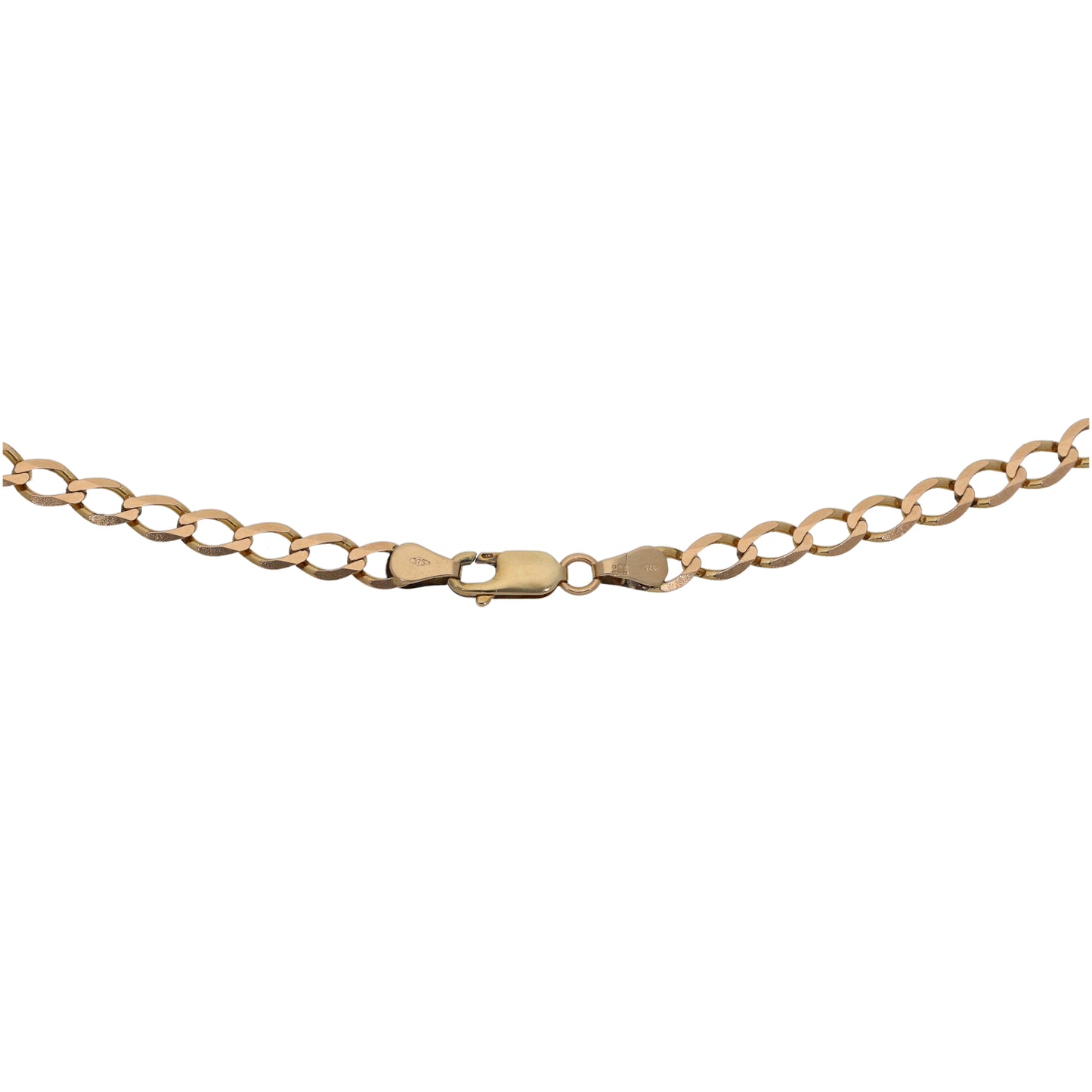 9ct Gold Curb Chain 18"